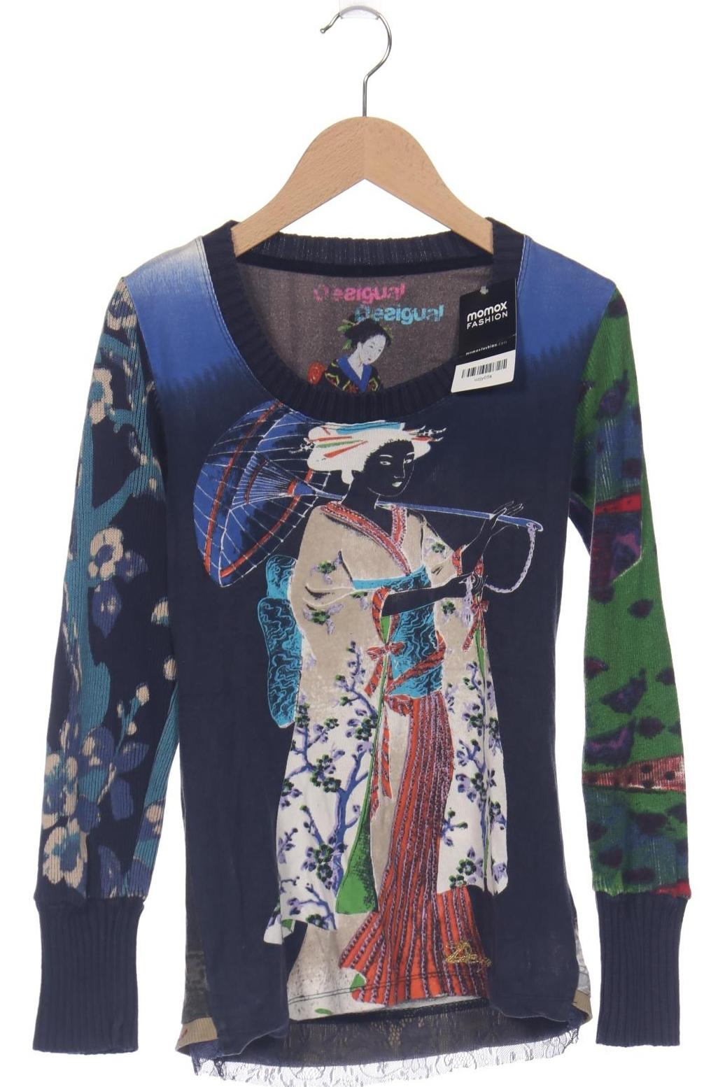 

Desigual Damen Langarmshirt, marineblau, Gr. 34