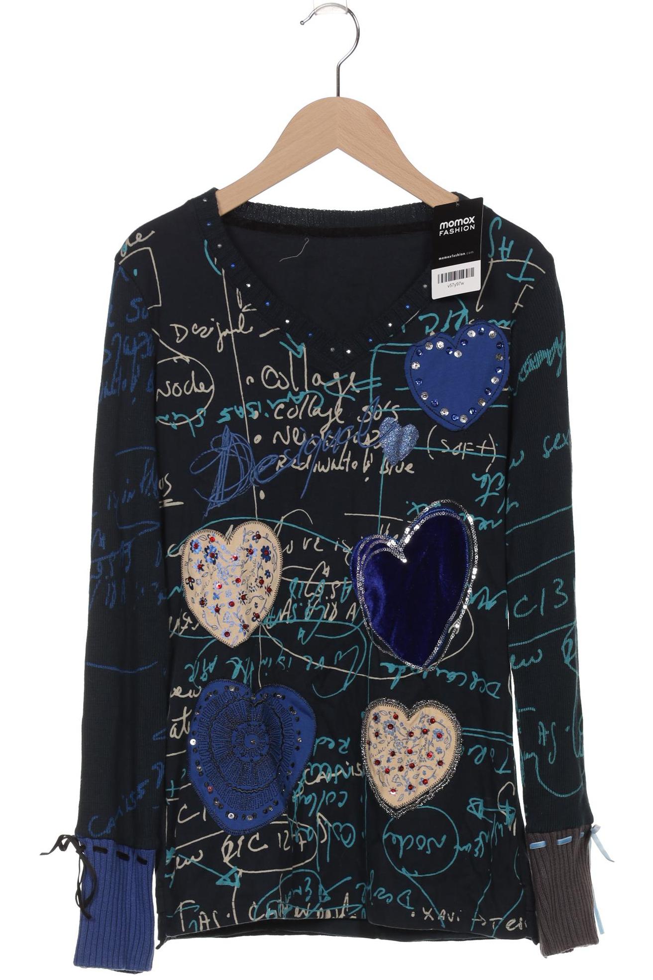 

Desigual Damen Langarmshirt, marineblau, Gr. 38