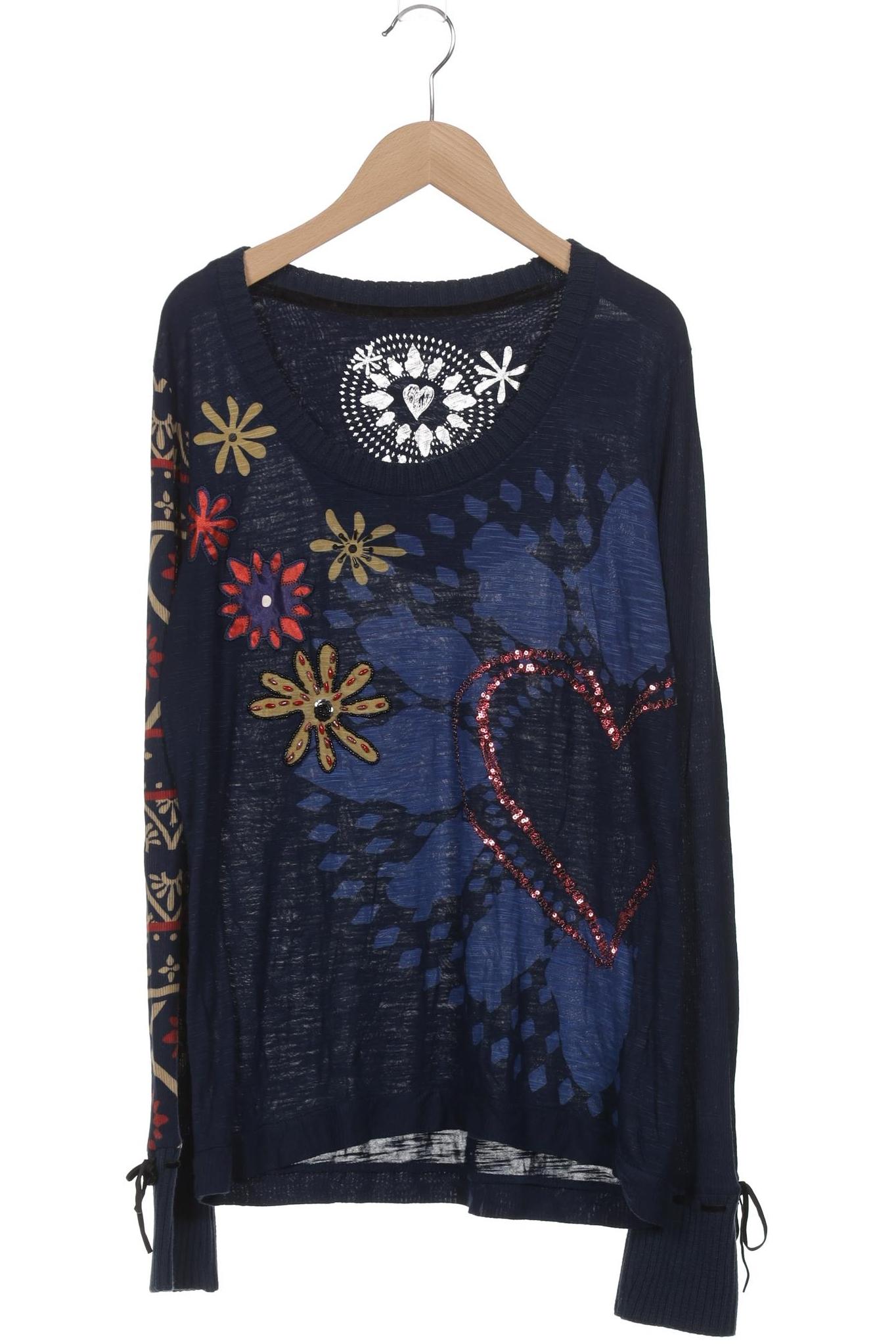 

Desigual Damen Langarmshirt, marineblau, Gr. 42
