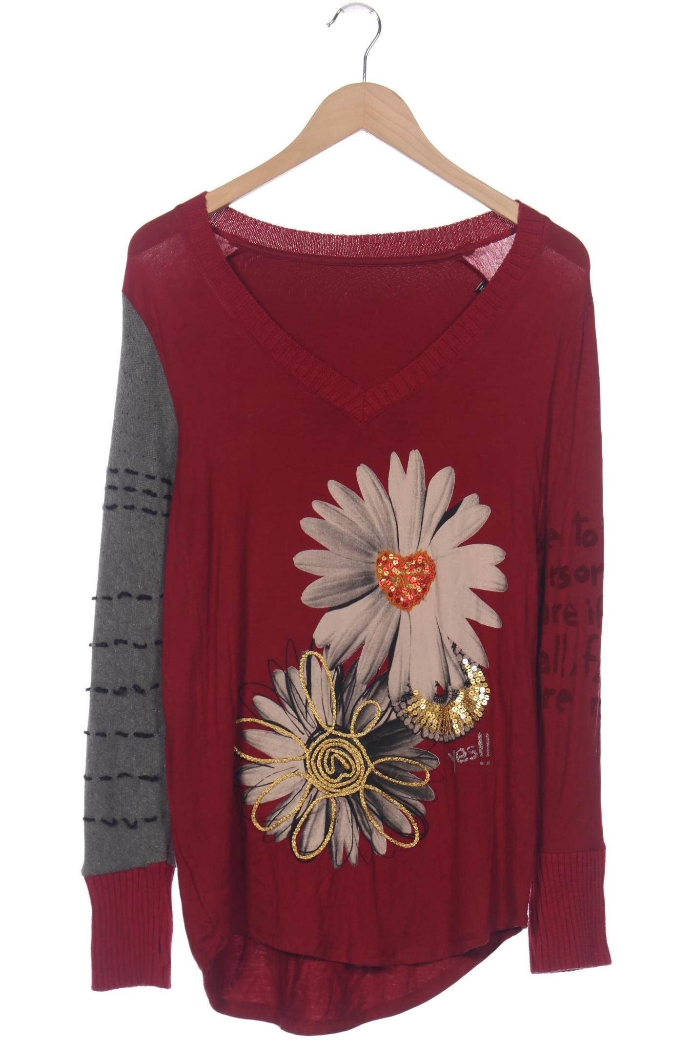 

Desigual Damen Langarmshirt, bordeaux, Gr. 38