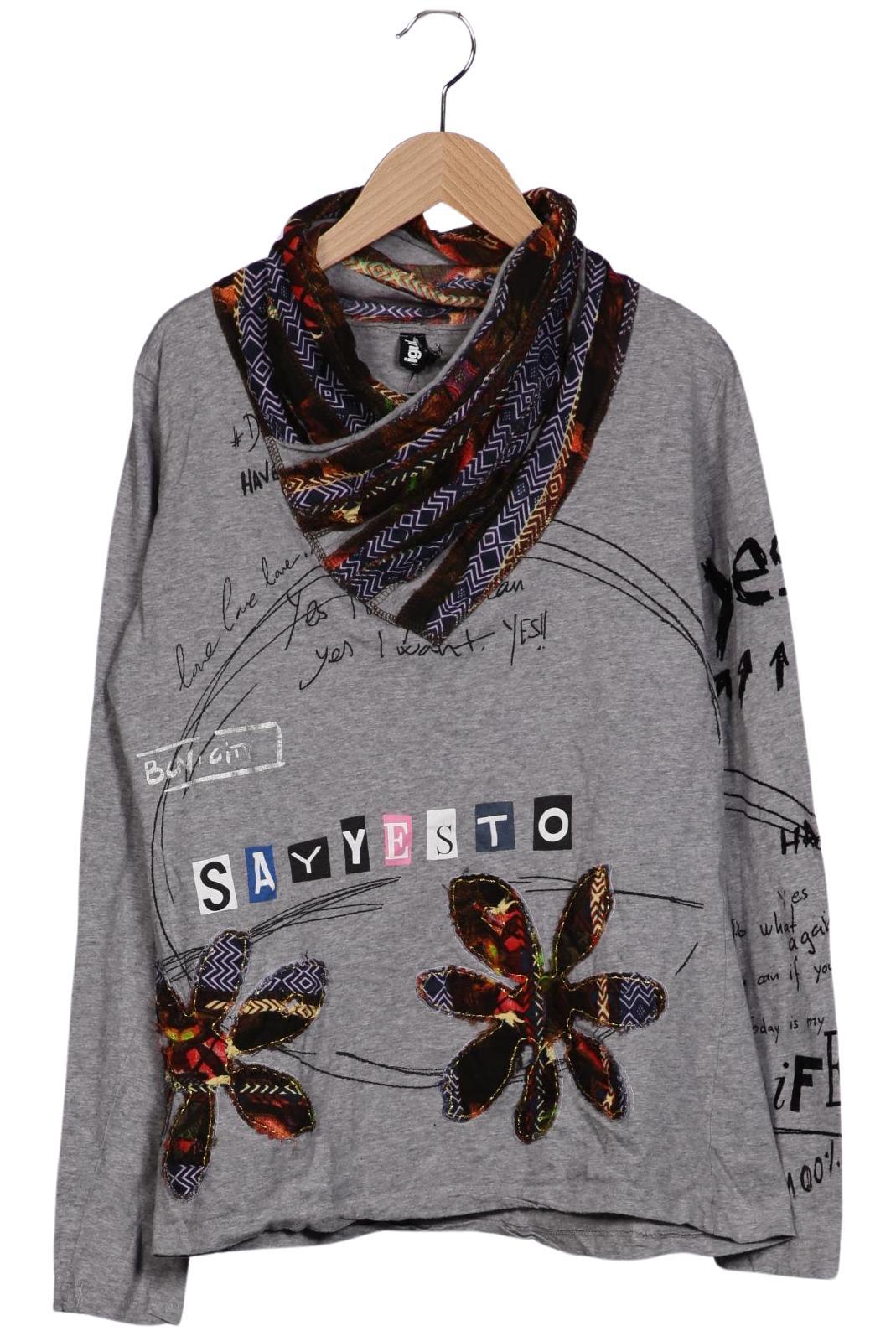 

Desigual Damen Langarmshirt, grau, Gr. 42