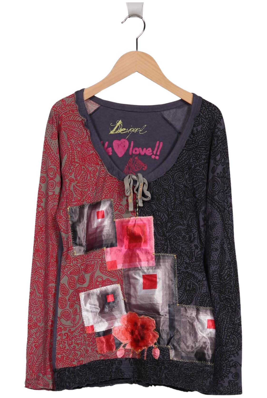 

Desigual Damen Langarmshirt, marineblau, Gr. 38