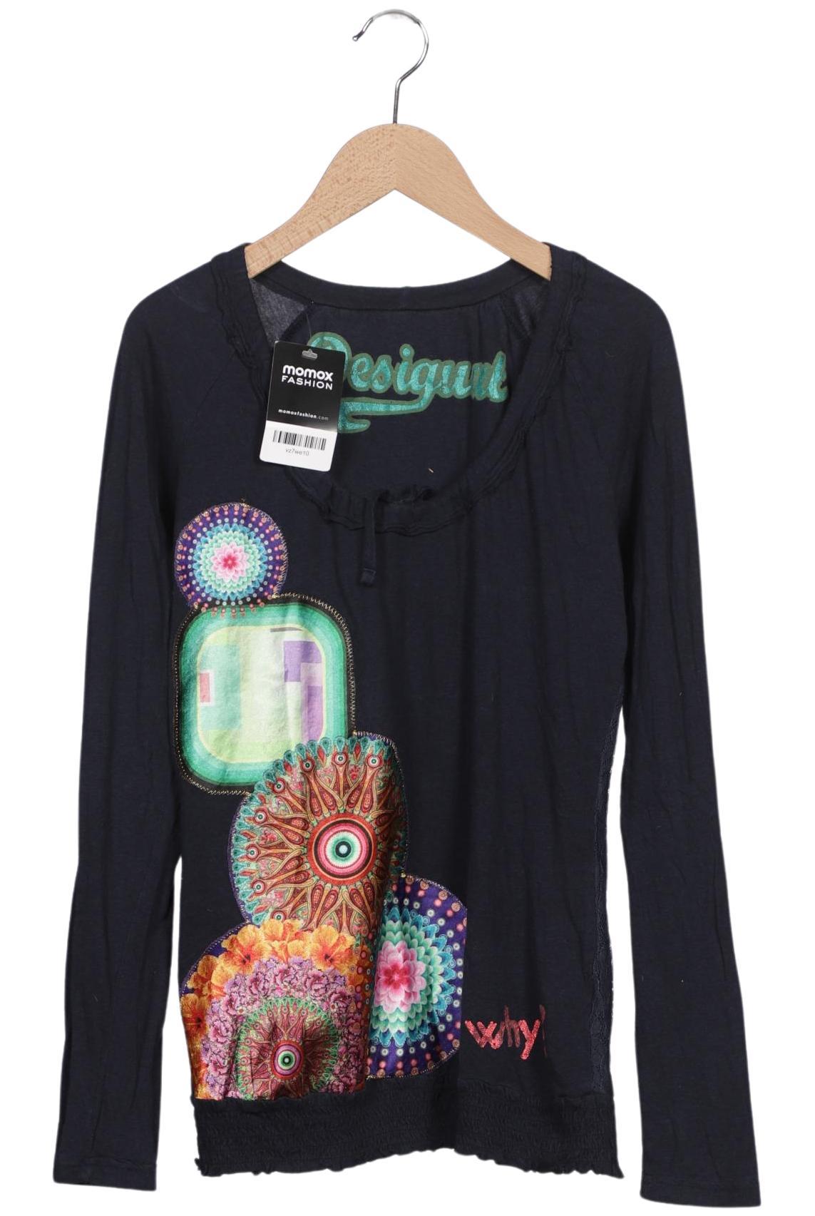

Desigual Damen Langarmshirt, marineblau, Gr. 42