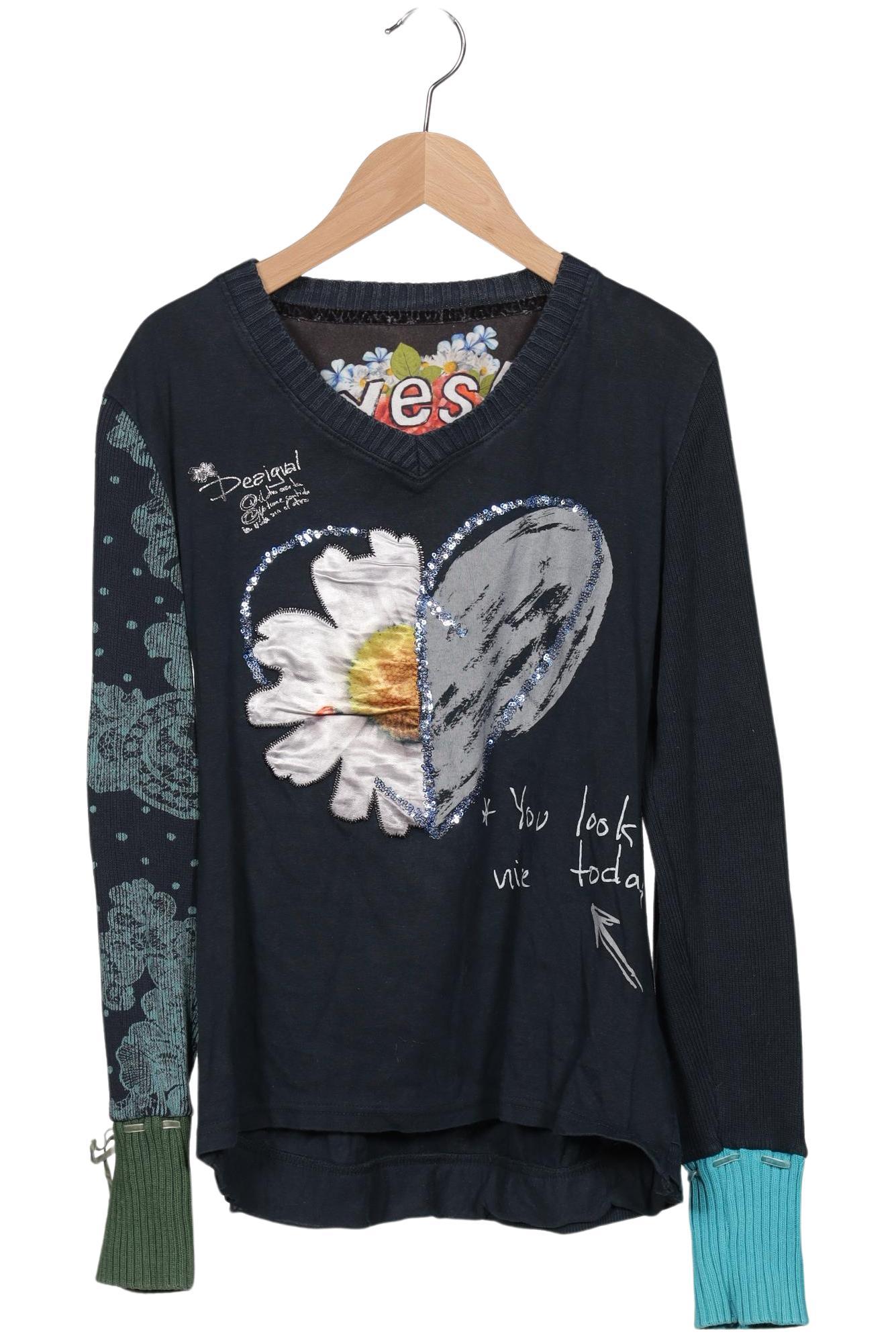 

Desigual Damen Langarmshirt, marineblau, Gr. 42