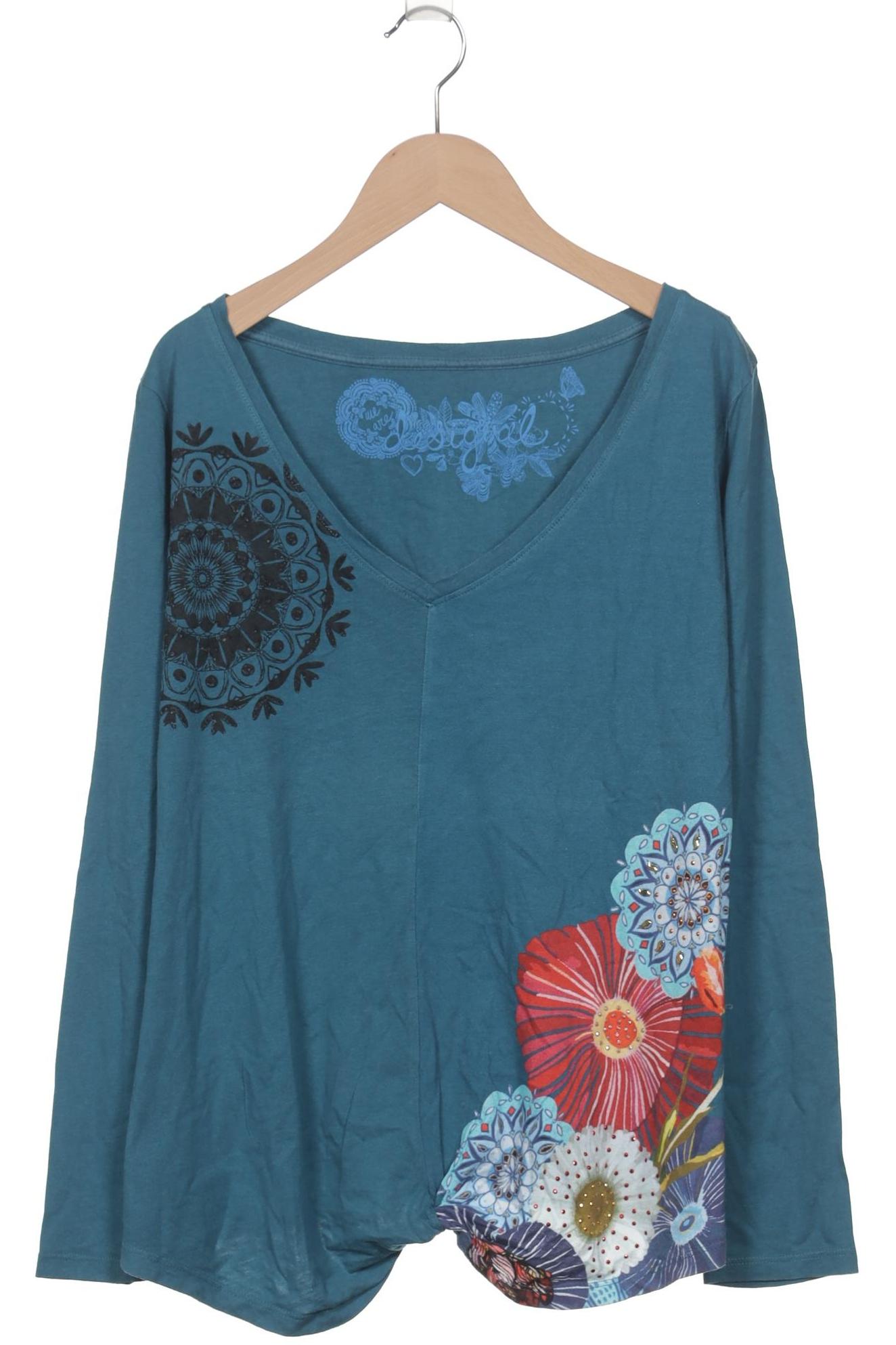 

Desigual Damen Langarmshirt, blau, Gr. 42