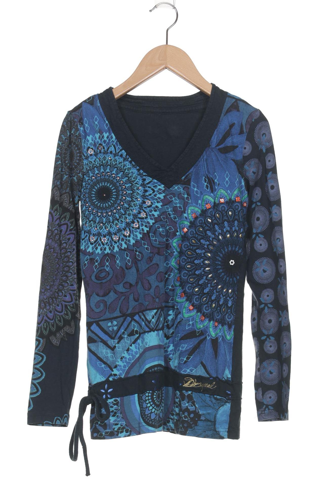 

Desigual Damen Langarmshirt, marineblau, Gr. 34