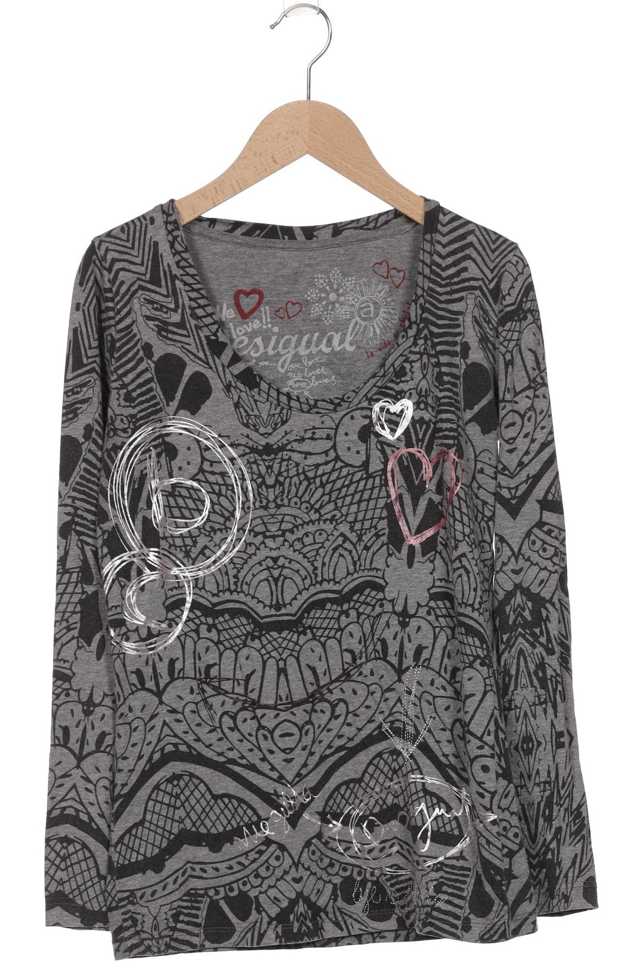 

Desigual Damen Langarmshirt, grau, Gr. 38