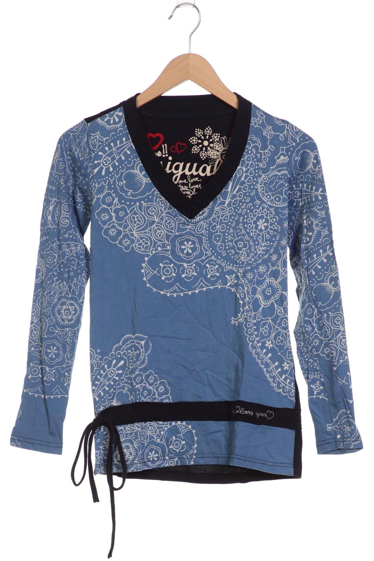 

Desigual Damen Langarmshirt, blau, Gr. 38