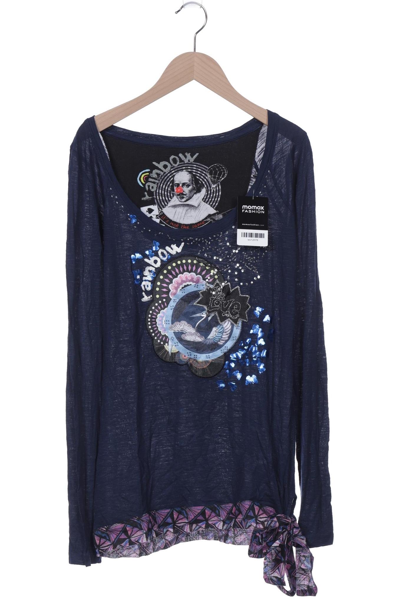 

Desigual Damen Langarmshirt, marineblau, Gr. 38