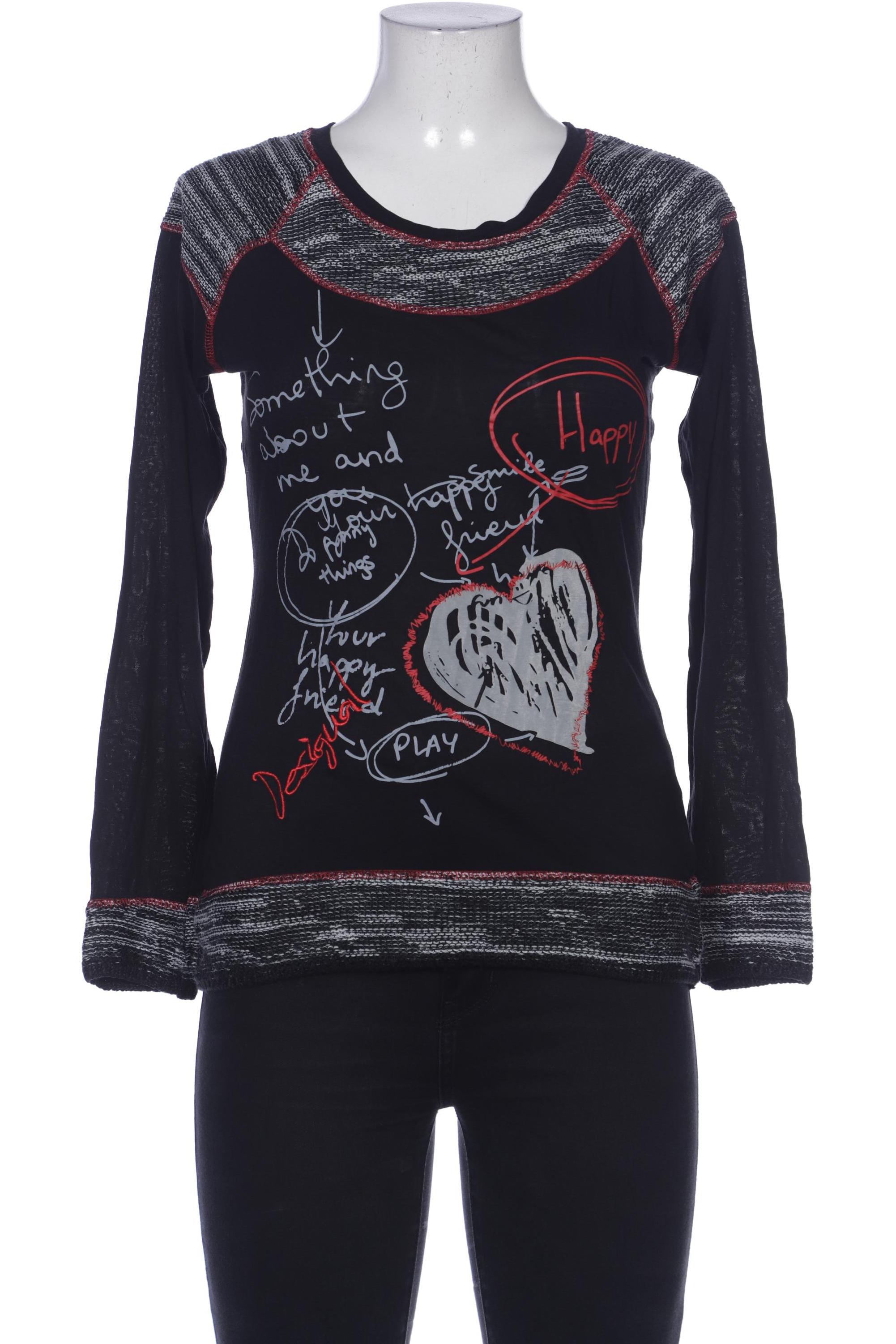 

Desigual Damen Langarmshirt, schwarz, Gr. 38