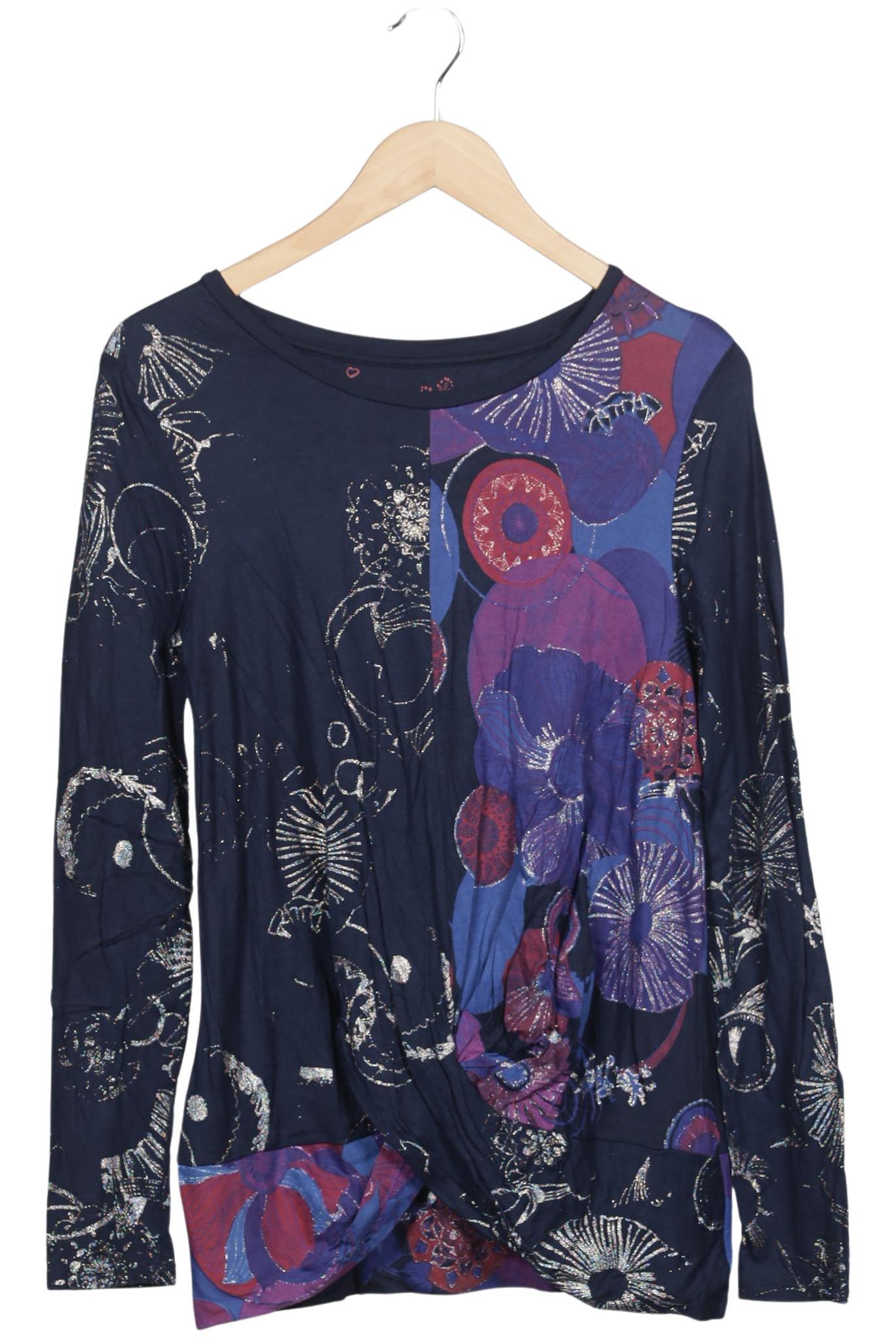 

Desigual Damen Langarmshirt, marineblau, Gr. 38