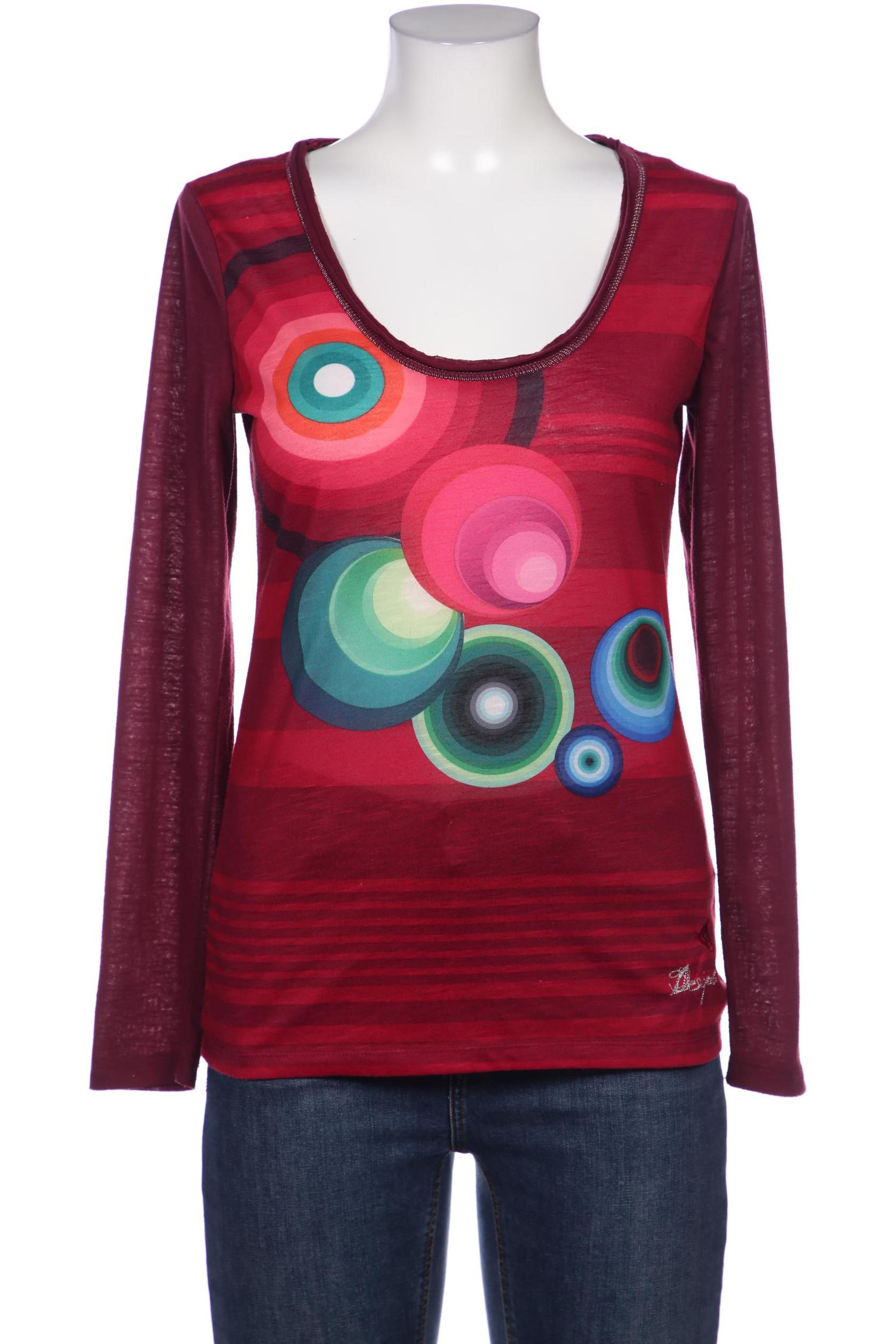 

Desigual Damen Langarmshirt, bordeaux, Gr. 38
