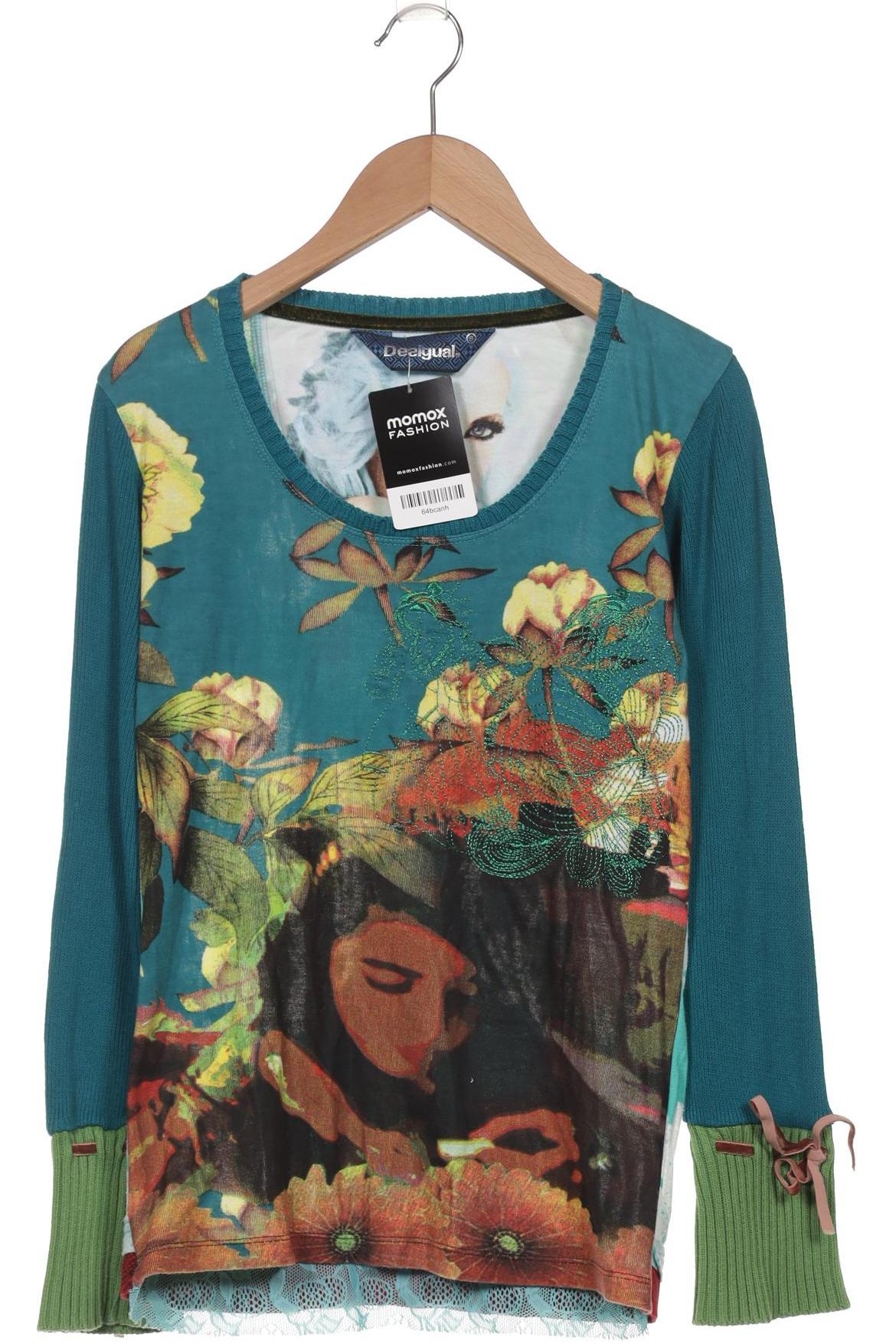 

Desigual Damen Langarmshirt, türkis, Gr. 36
