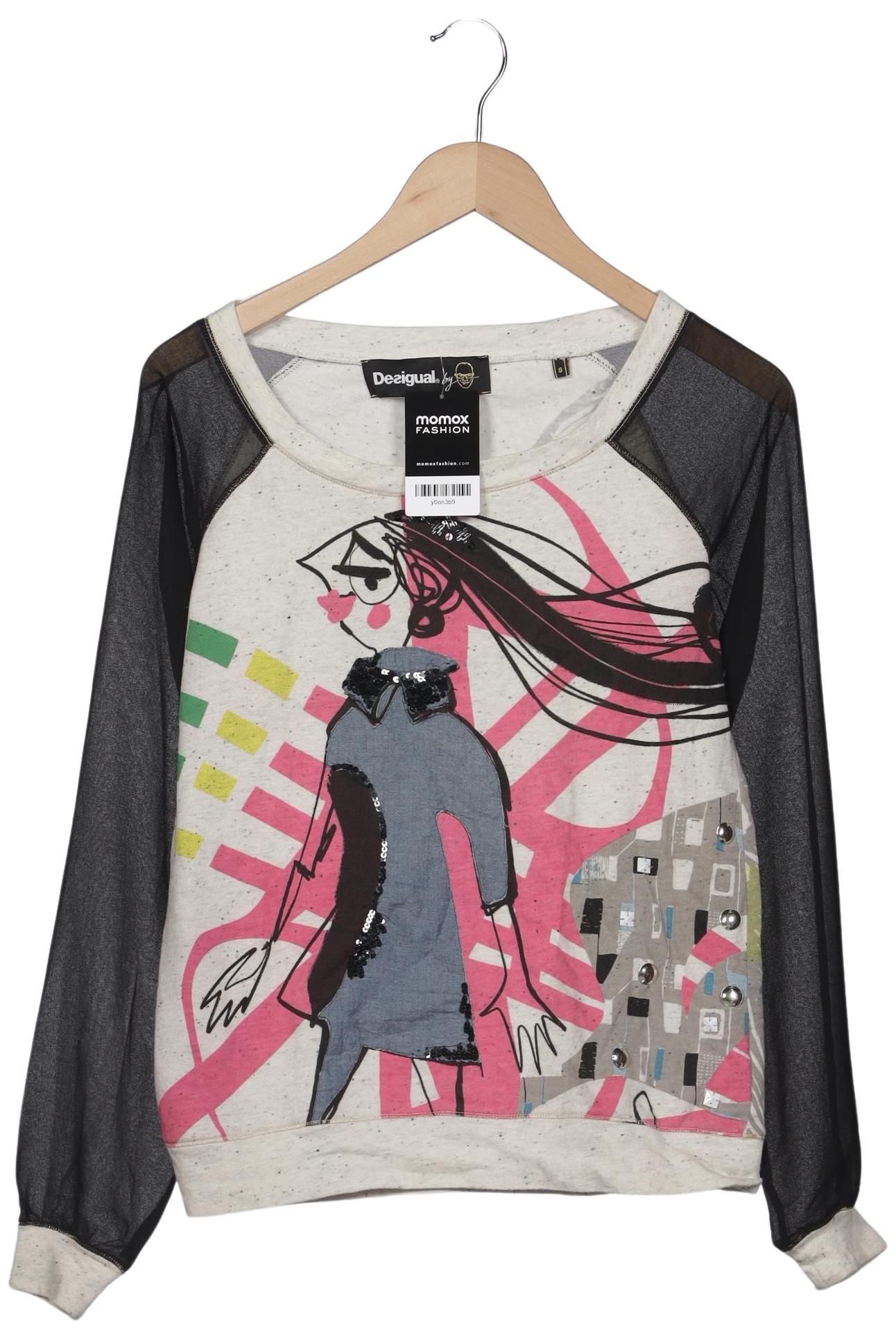 

Desigual Damen Langarmshirt, cremeweiß, Gr. 36