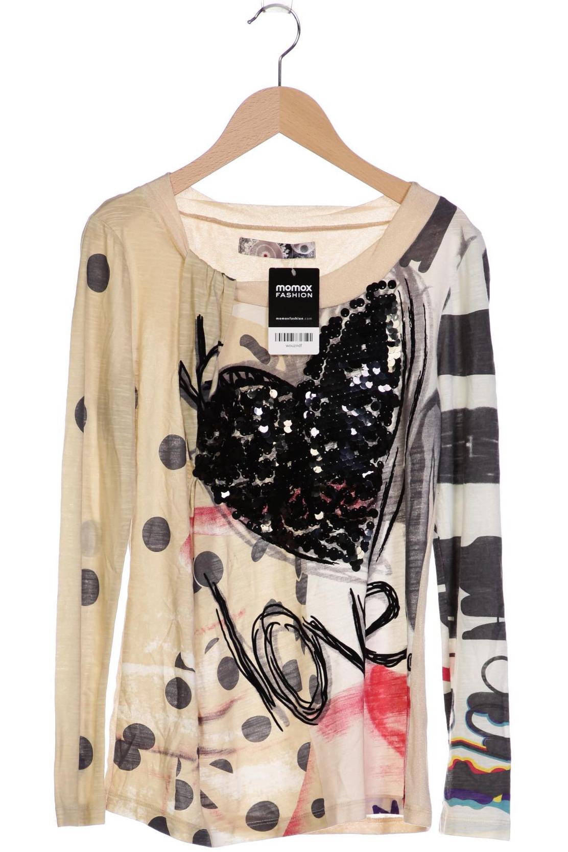 

Desigual Damen Langarmshirt, beige, Gr. 36