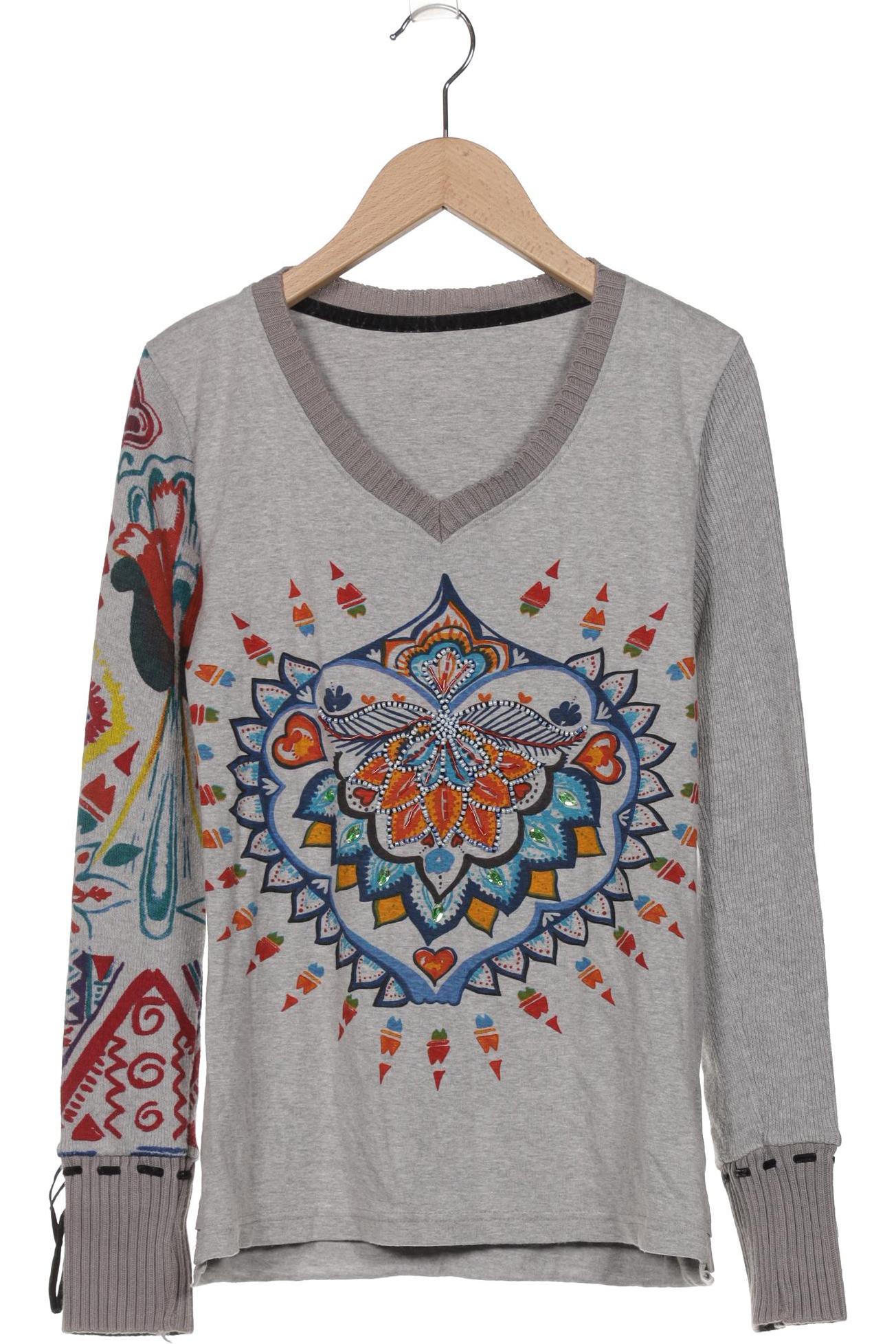 

Desigual Damen Langarmshirt, grau, Gr. 36