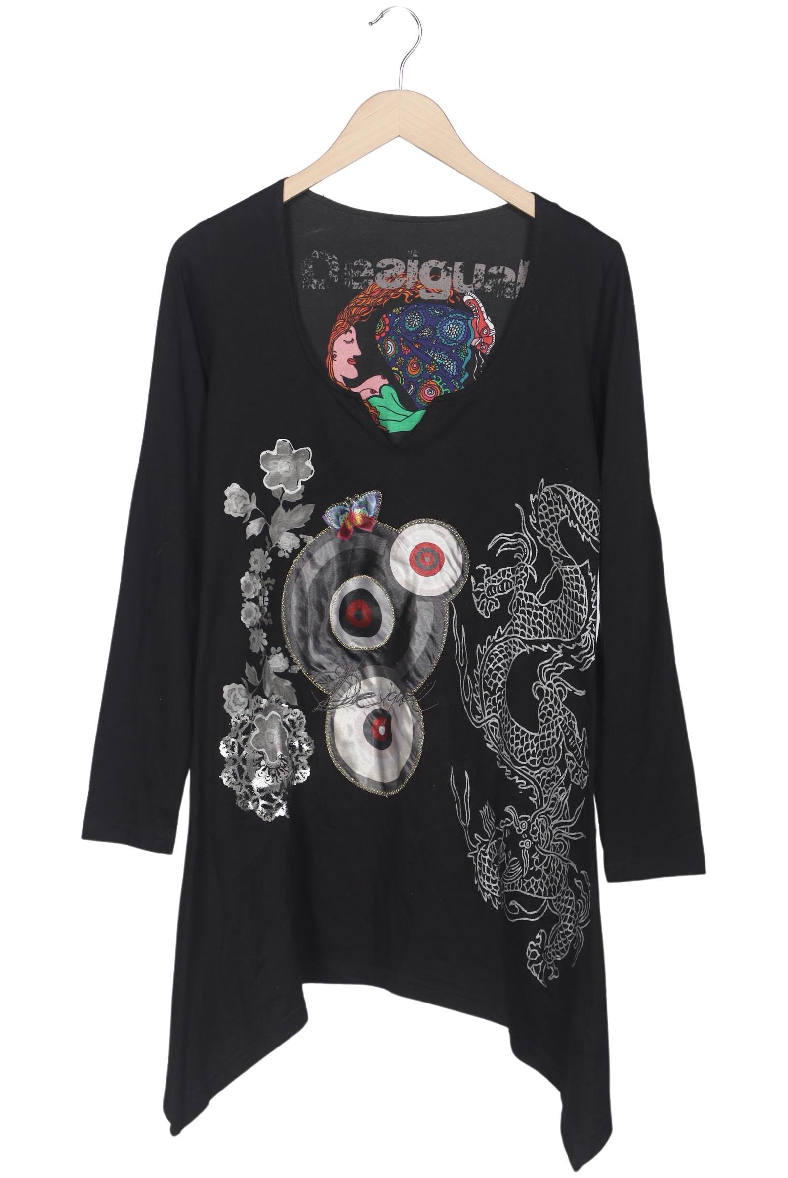 

Desigual Damen Langarmshirt, schwarz, Gr. 42