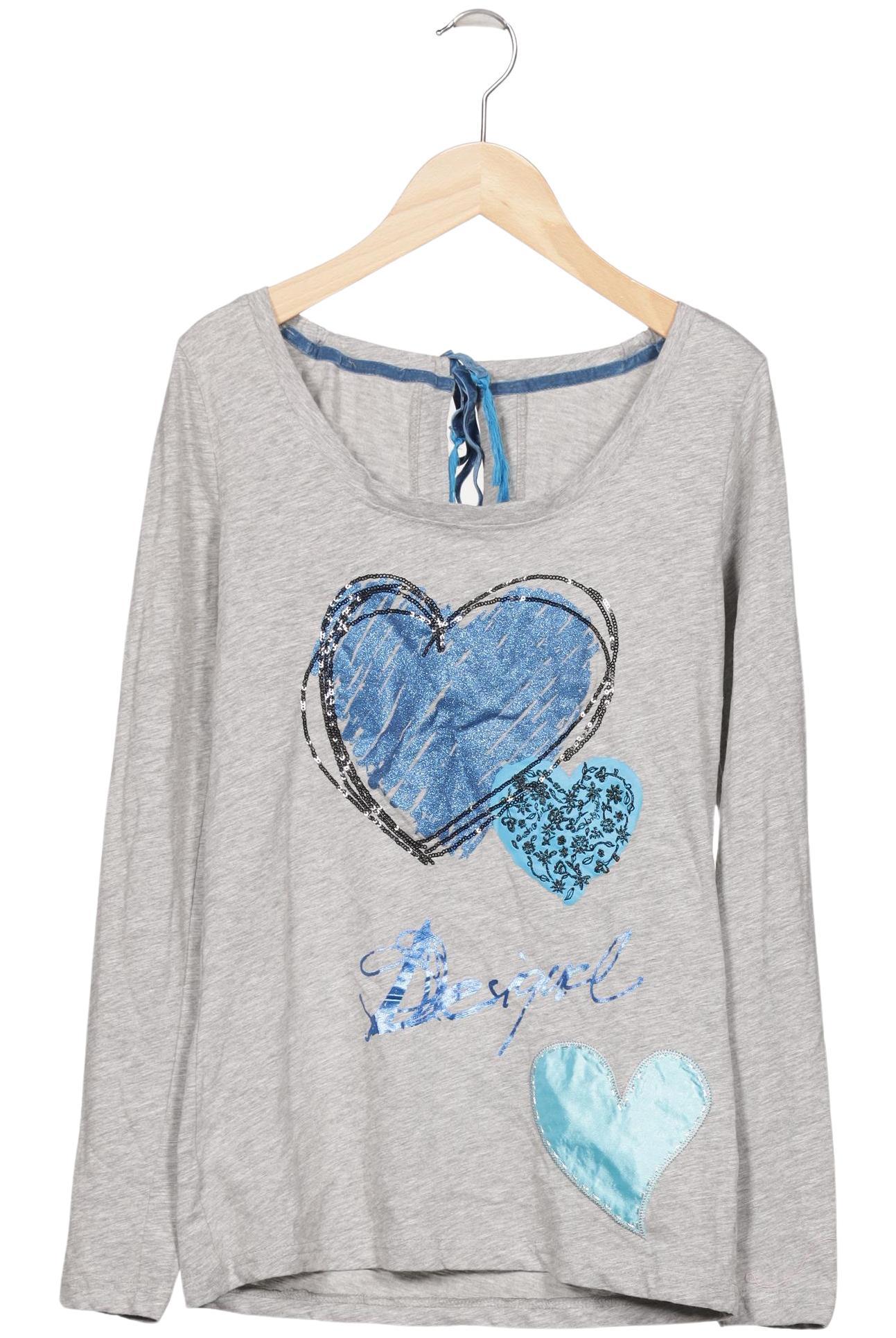 

Desigual Damen Langarmshirt, grau, Gr. 34