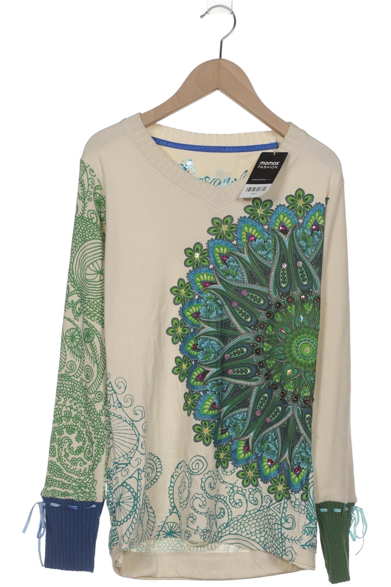

Desigual Damen Langarmshirt, cremeweiß, Gr. 36