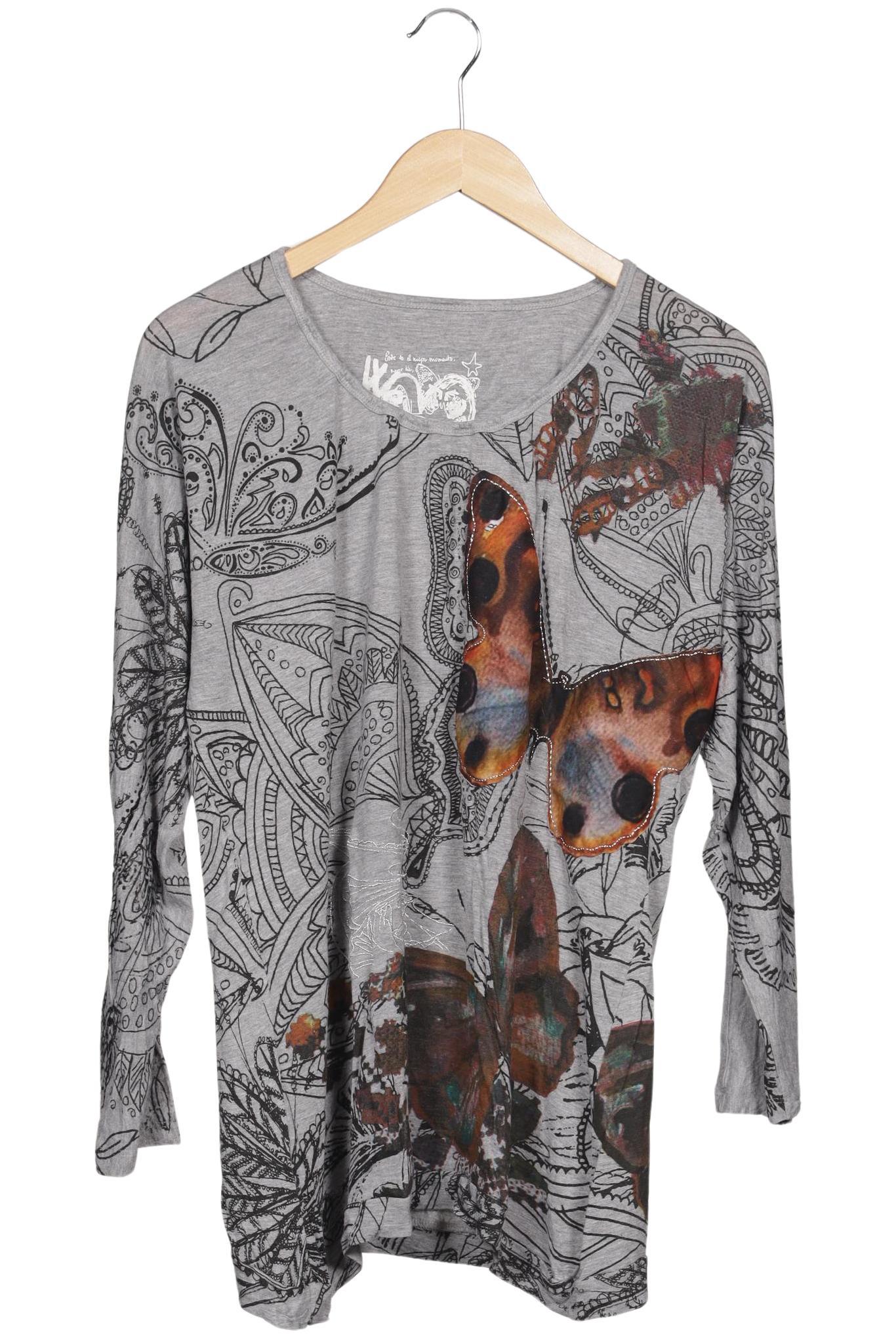 

Desigual Damen Langarmshirt, grau, Gr. 44