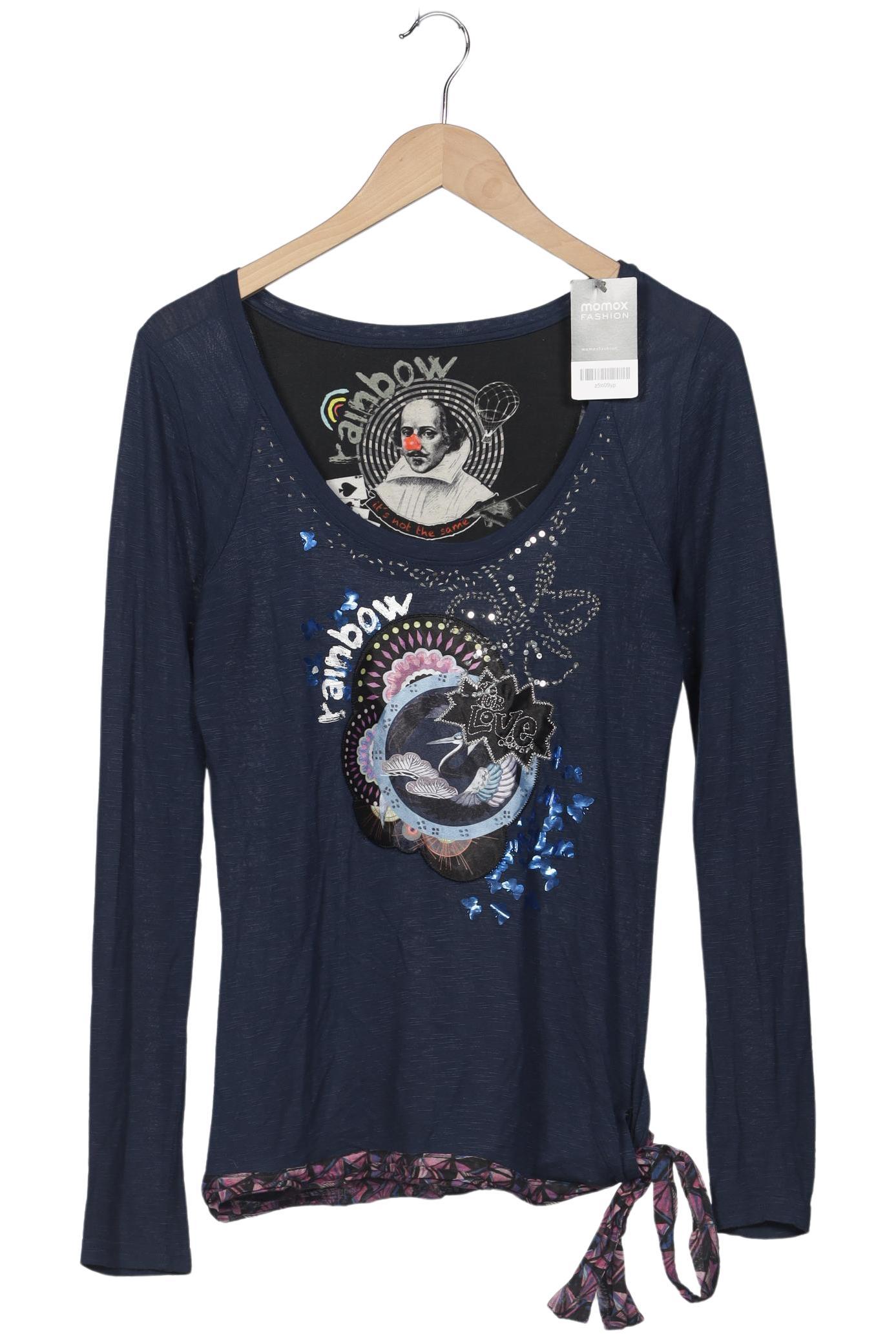 

Desigual Damen Langarmshirt, marineblau, Gr. 38