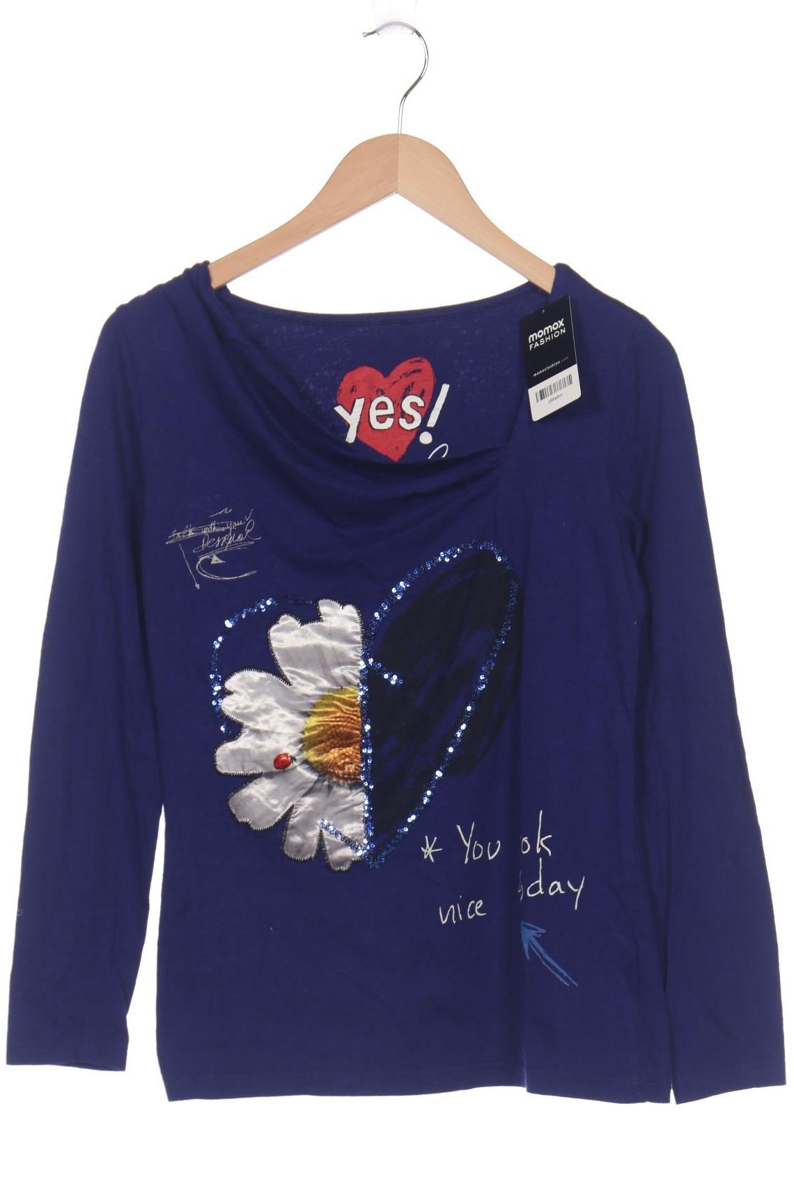 

Desigual Damen Langarmshirt, marineblau, Gr. 38