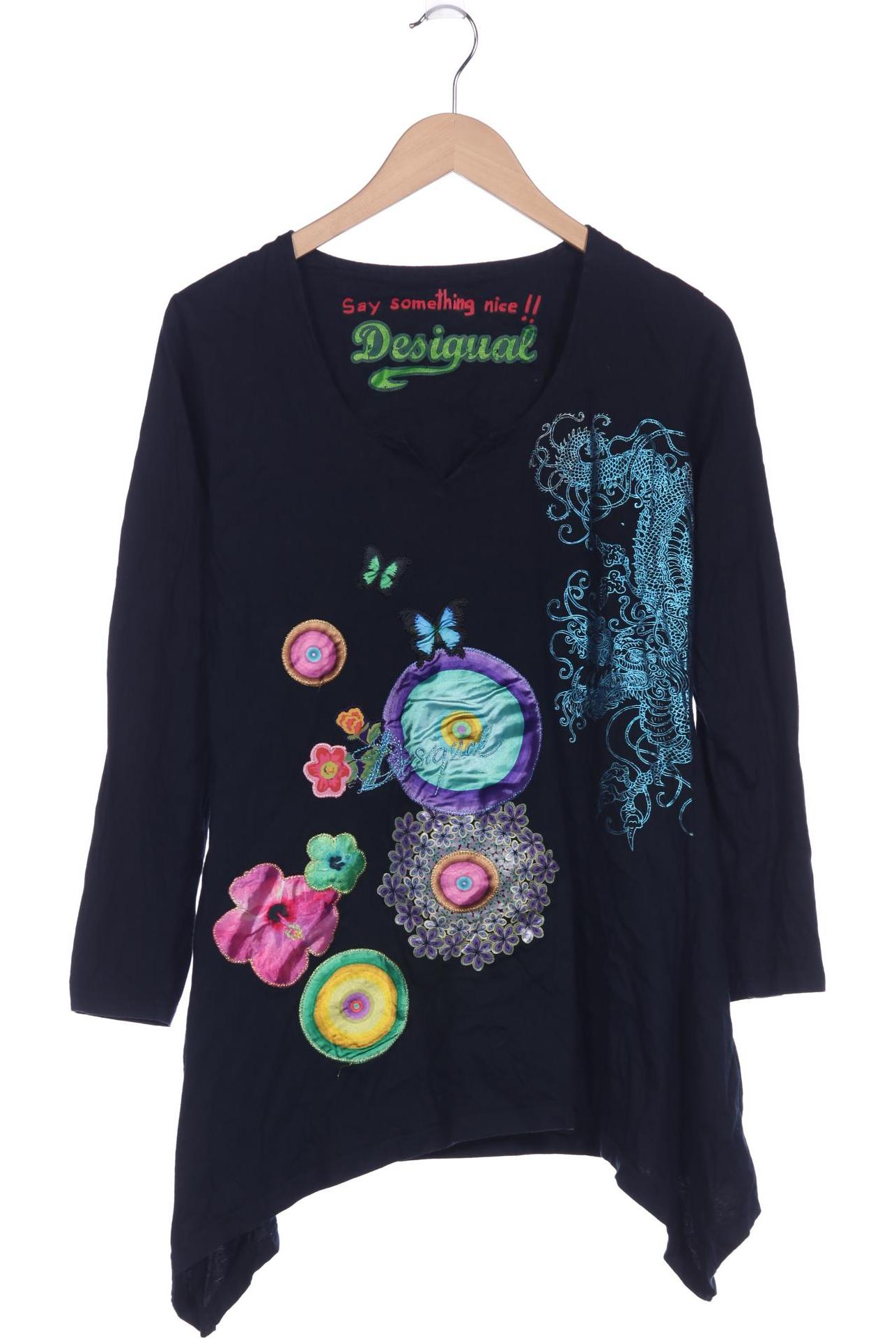 

Desigual Damen Langarmshirt, marineblau, Gr. 42