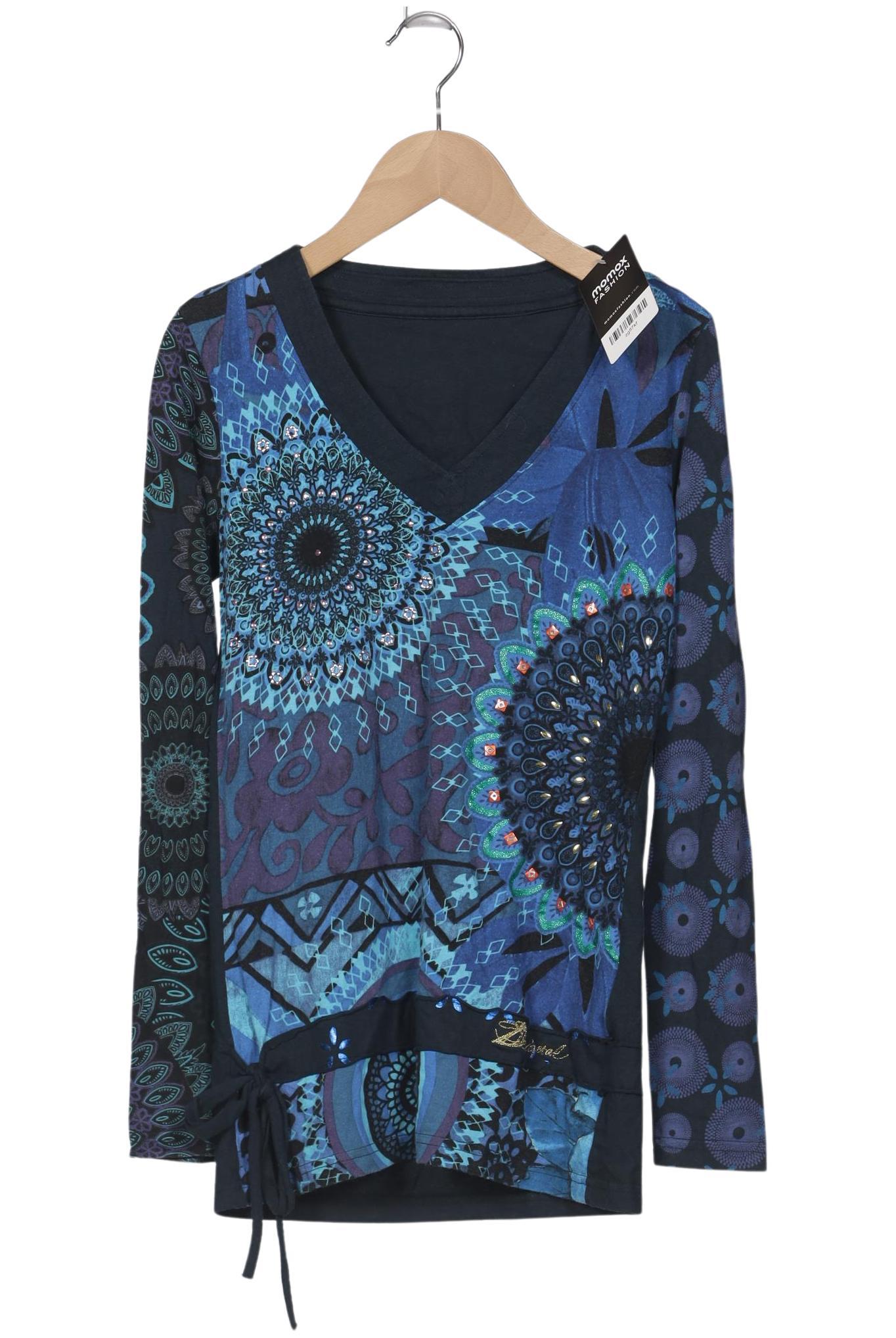 

Desigual Damen Langarmshirt, marineblau, Gr. 34