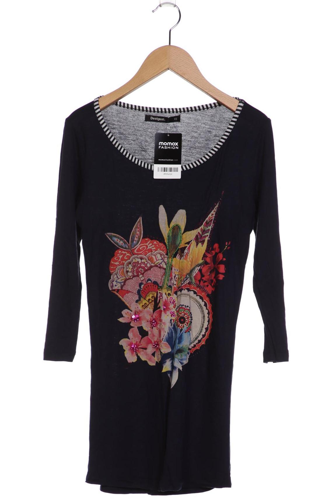 

Desigual Damen Langarmshirt, marineblau, Gr. 34