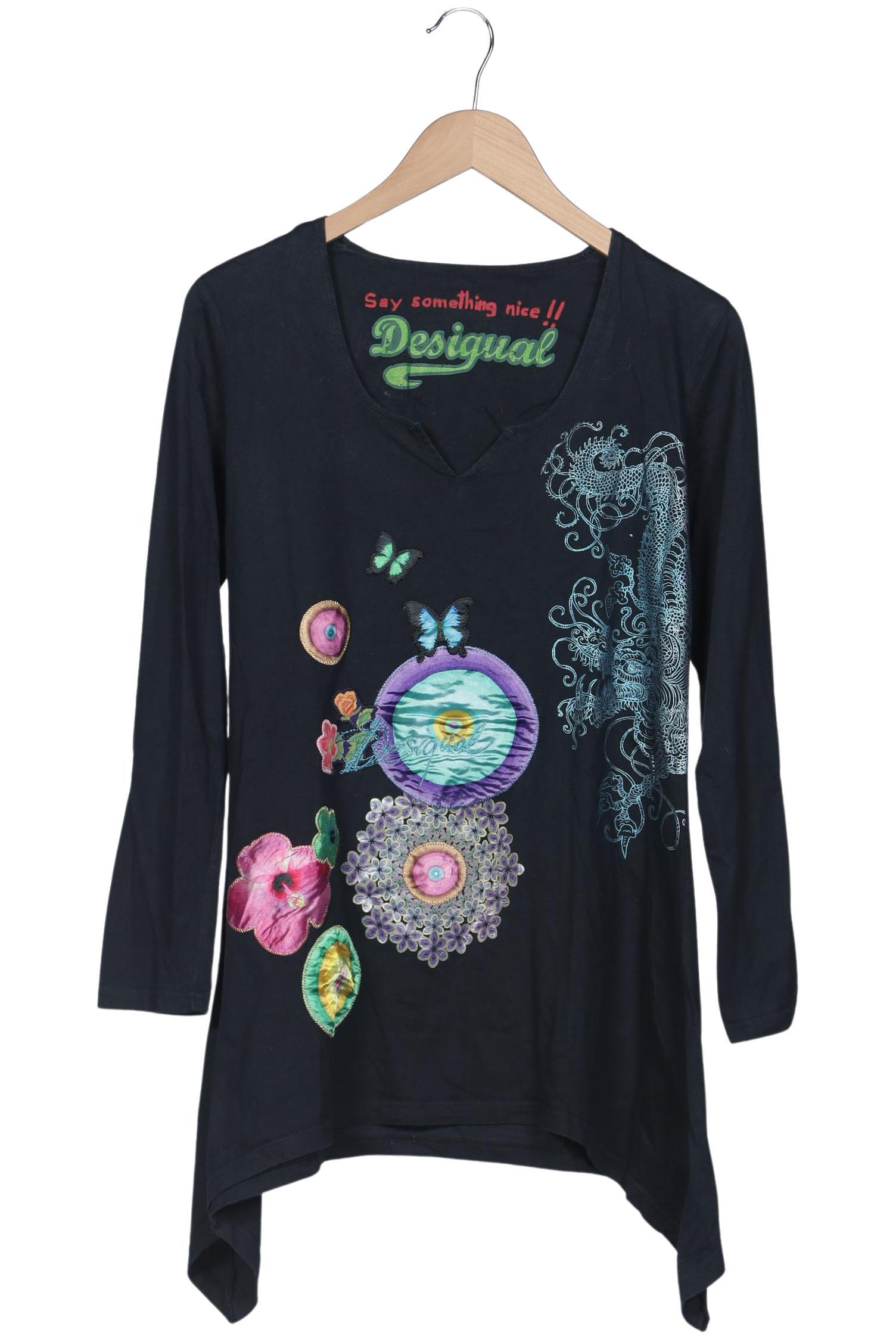 

Desigual Damen Langarmshirt, marineblau, Gr. 42