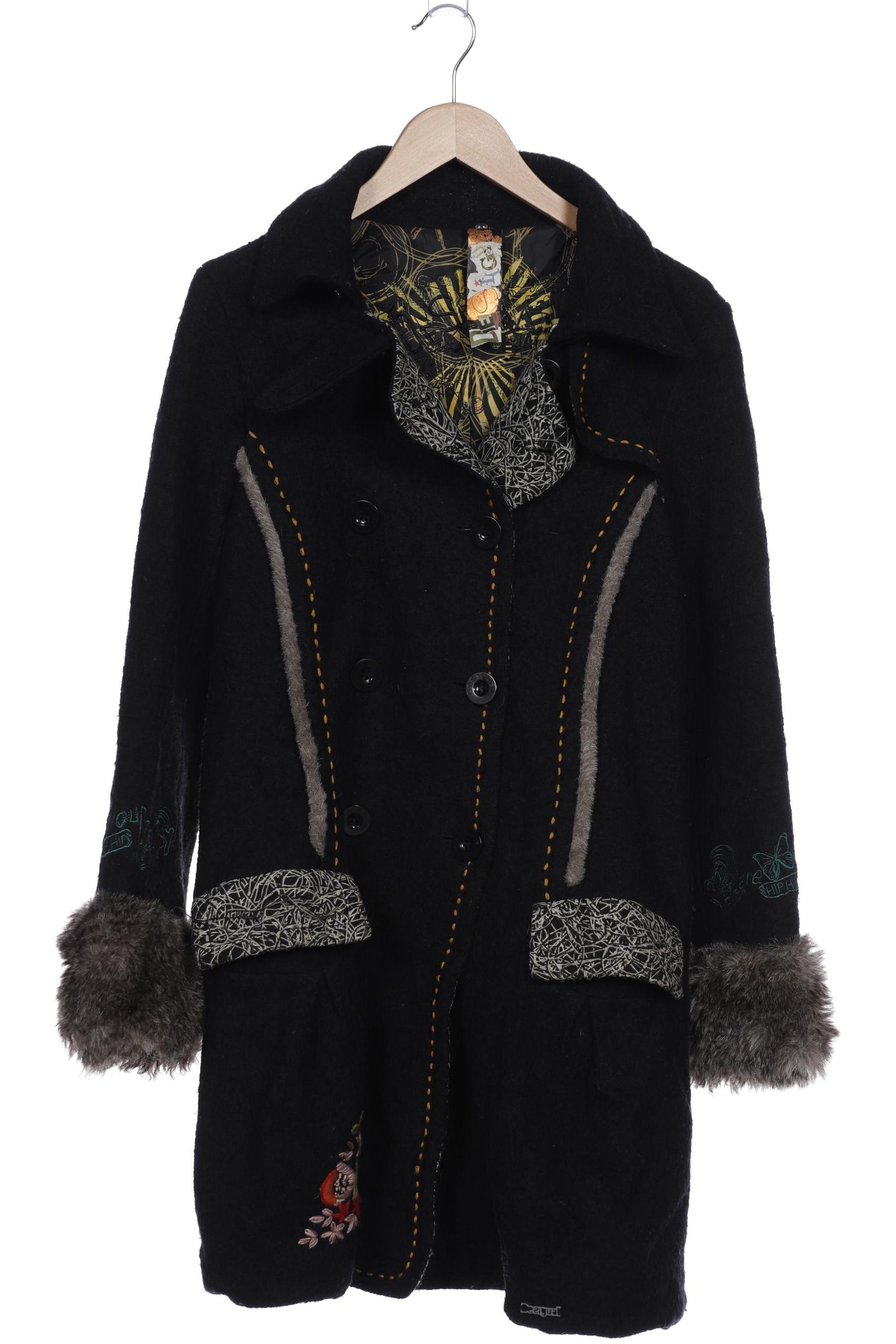 

Desigual Damen Mantel, schwarz, Gr. 44