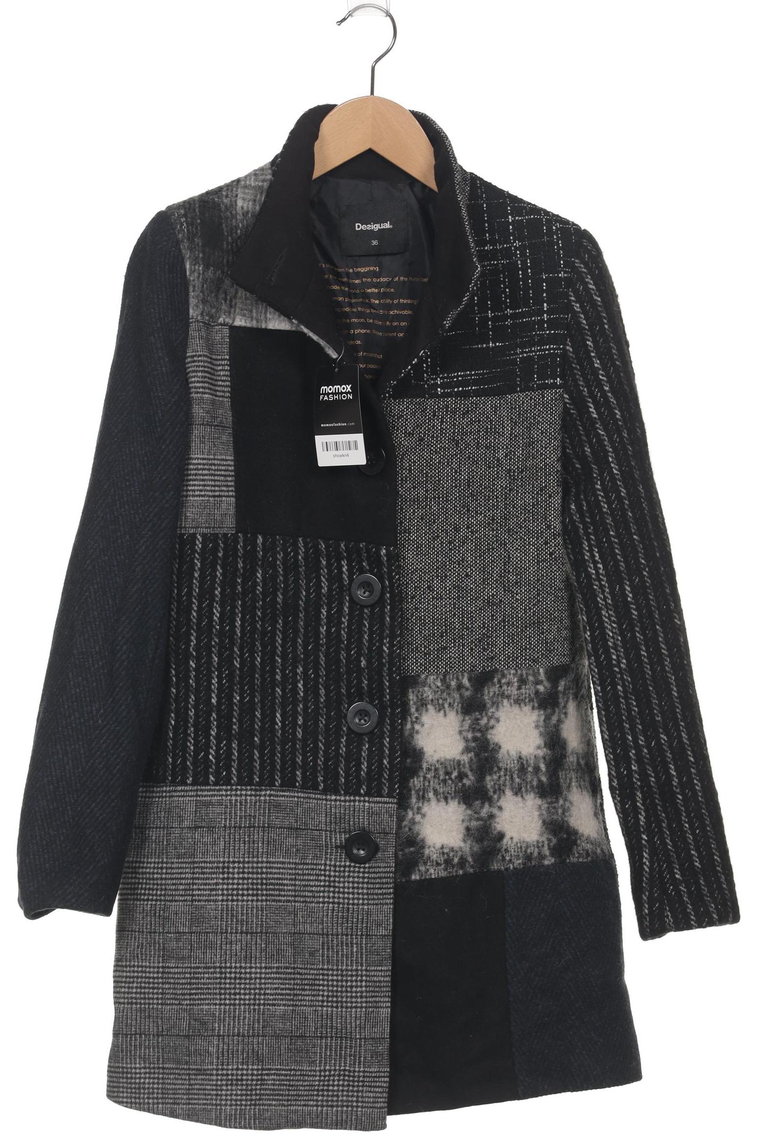 

Desigual Damen Mantel, schwarz, Gr. 36