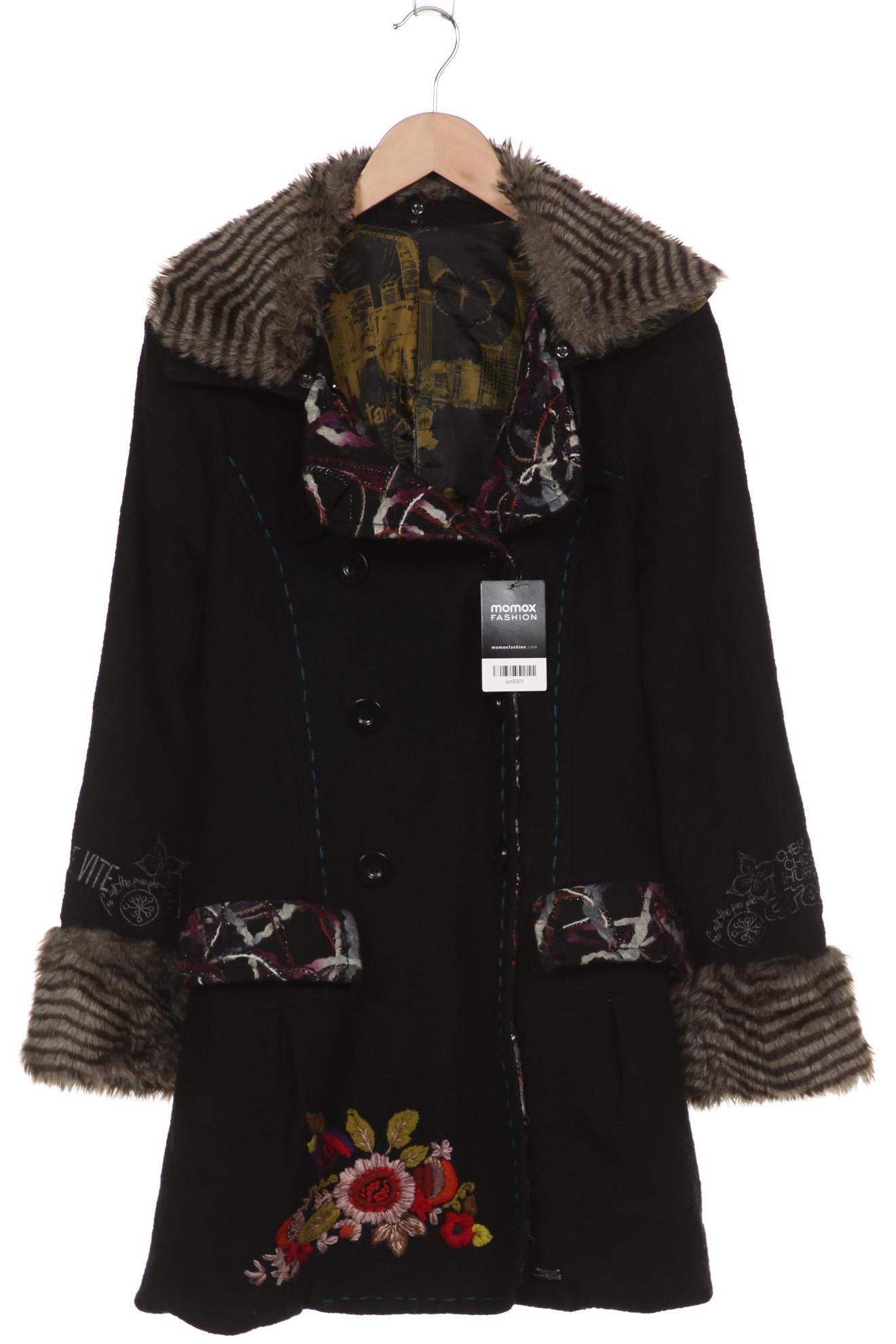 

Desigual Damen Mantel, schwarz, Gr. 38