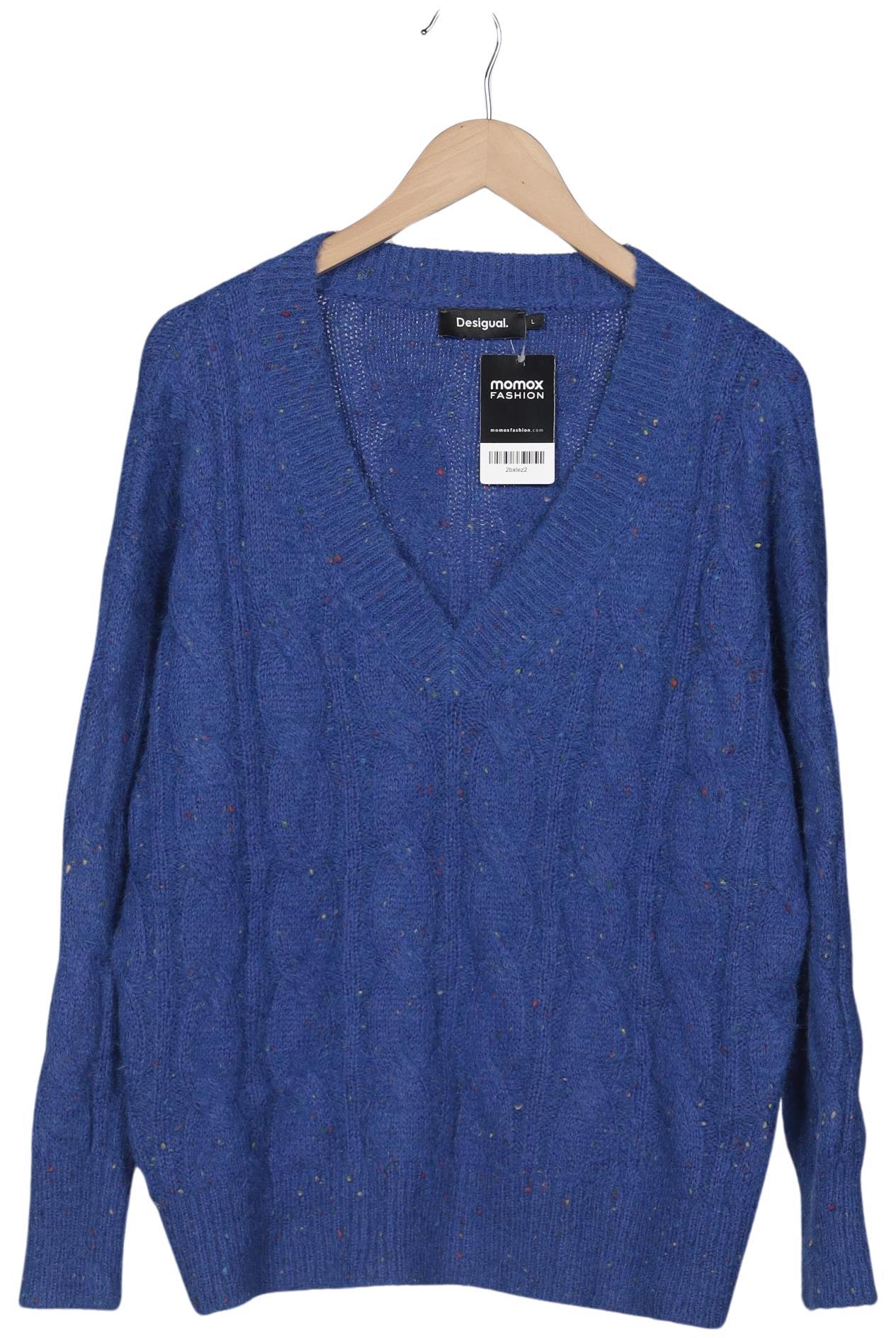 

Desigual Damen Pullover, blau, Gr. 42