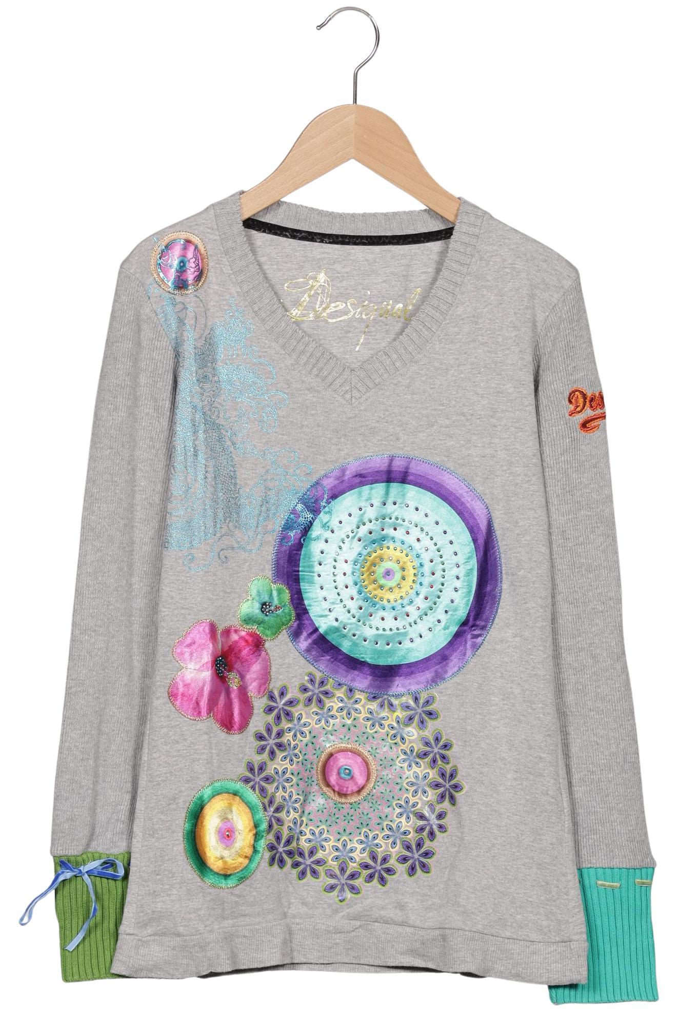

Desigual Damen Pullover, grau, Gr. 38