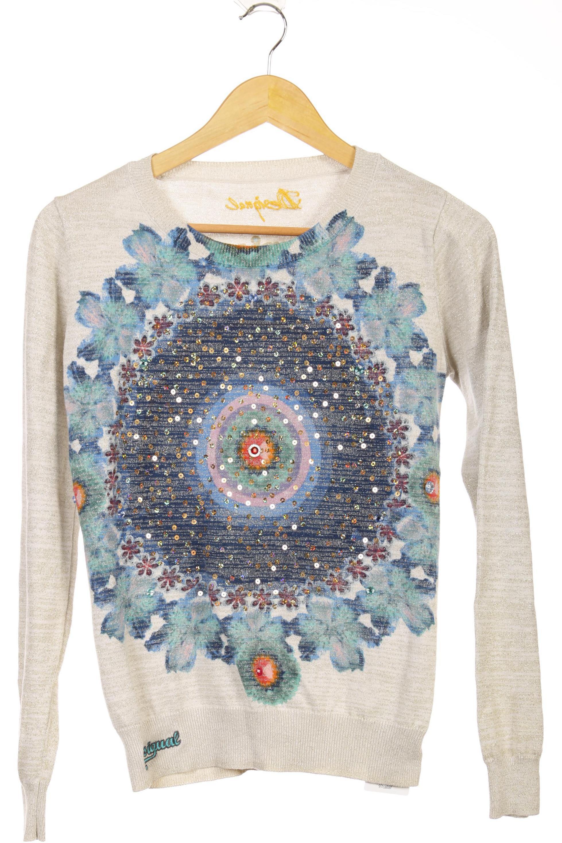 

Desigual Damen Pullover, silber, Gr.