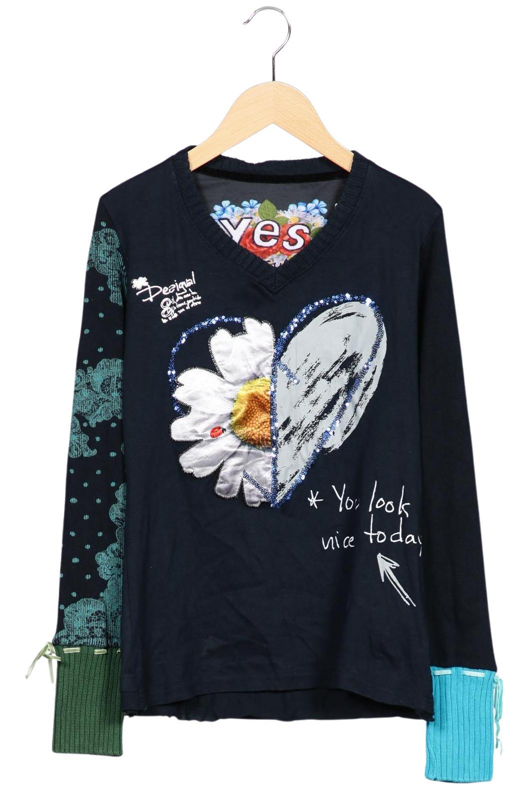 

Desigual Damen Pullover, marineblau, Gr. 36