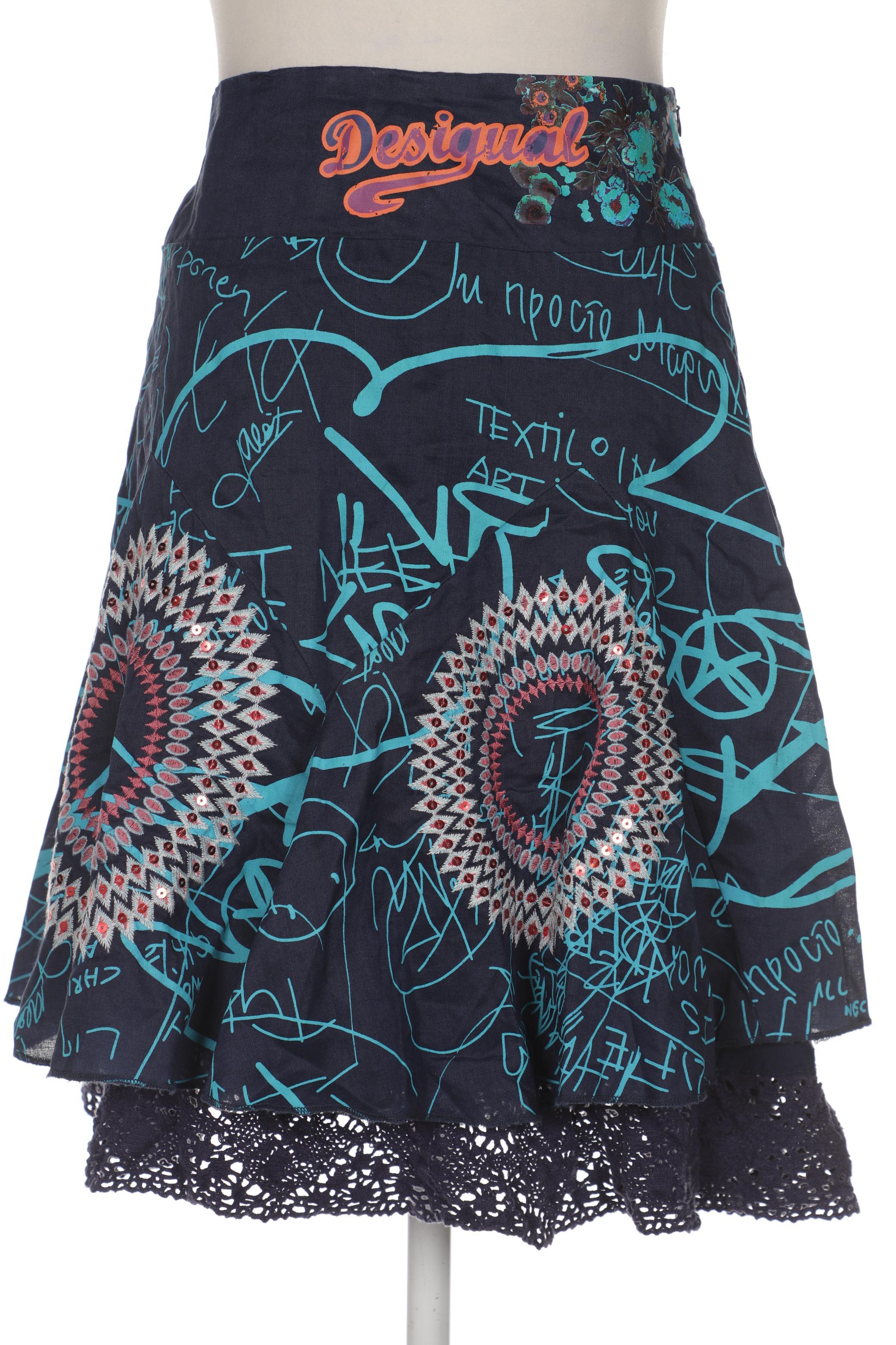 

Desigual Damen Rock, marineblau, Gr. 38