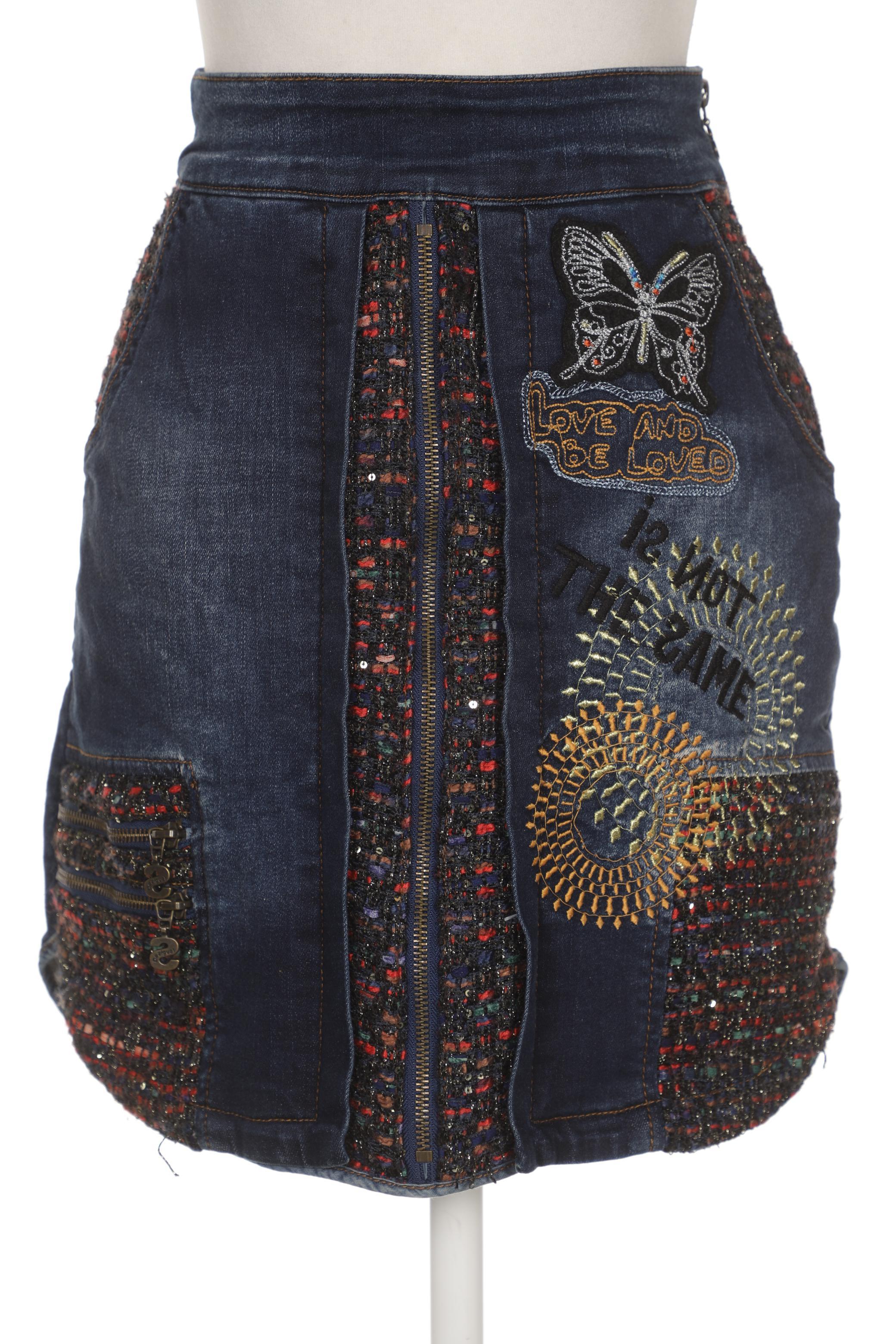 

Desigual Damen Rock, marineblau, Gr. 38