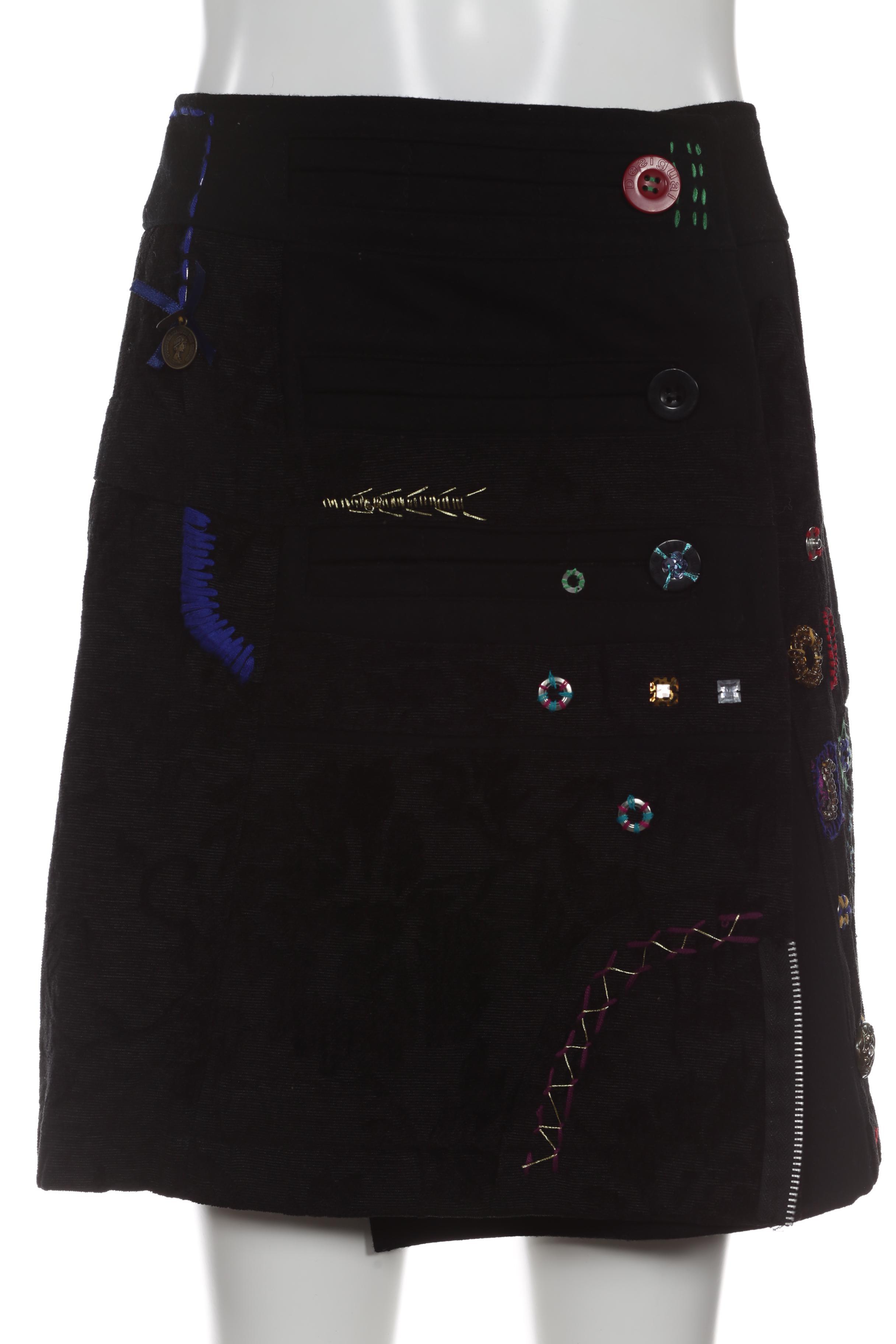 

Desigual Damen Rock, schwarz, Gr. 36
