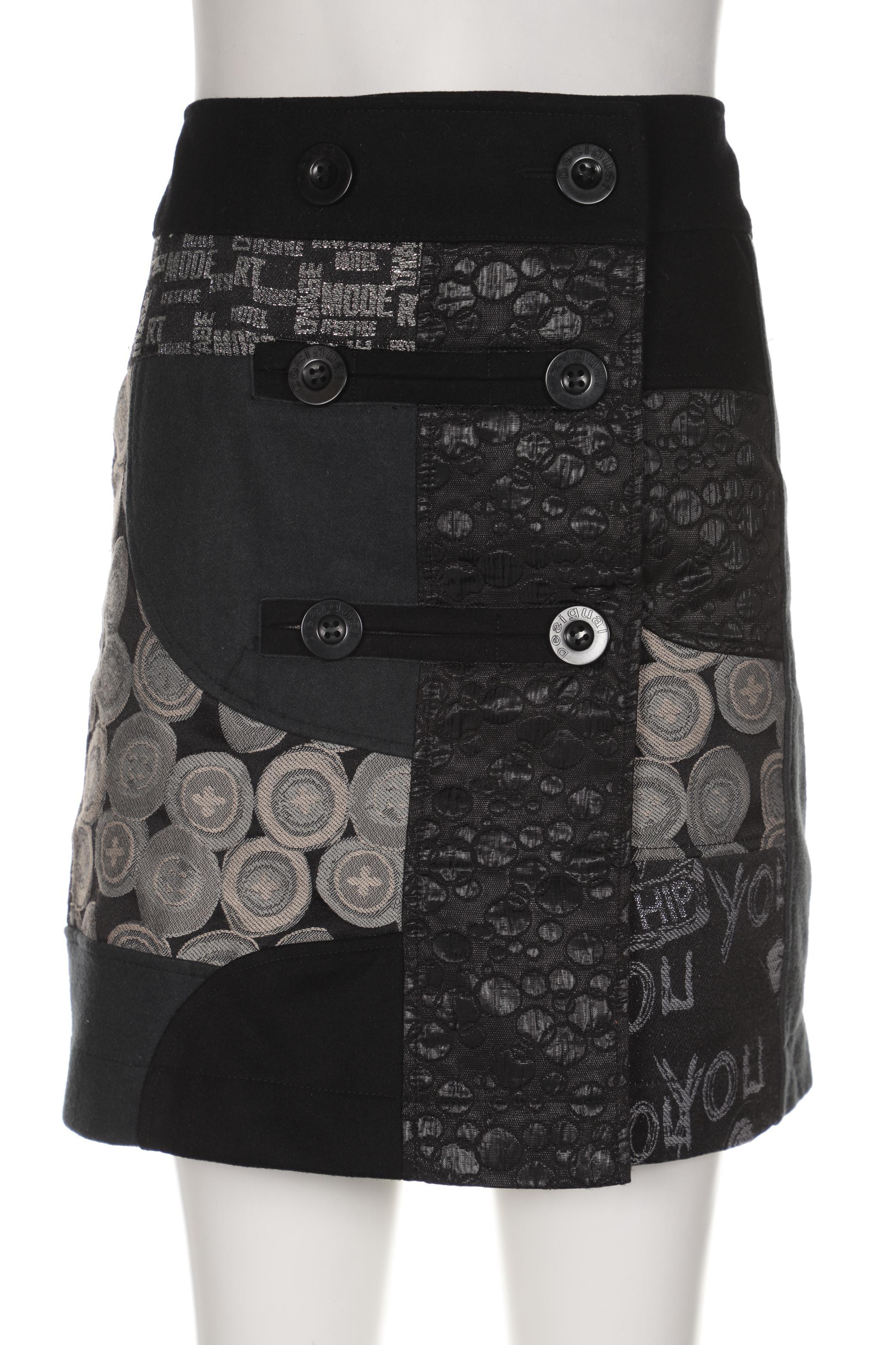 

Desigual Damen Rock, schwarz