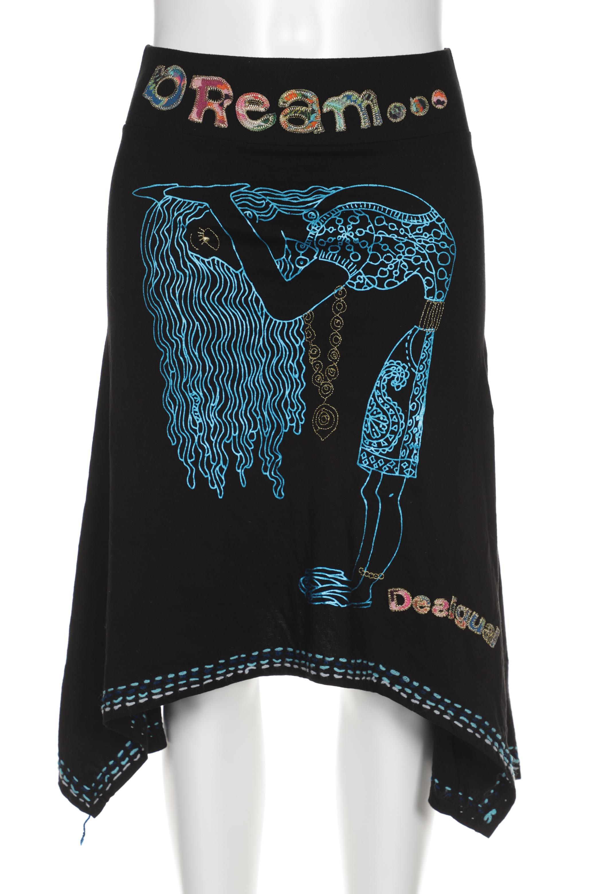 

Desigual Damen Rock, schwarz, Gr. 42