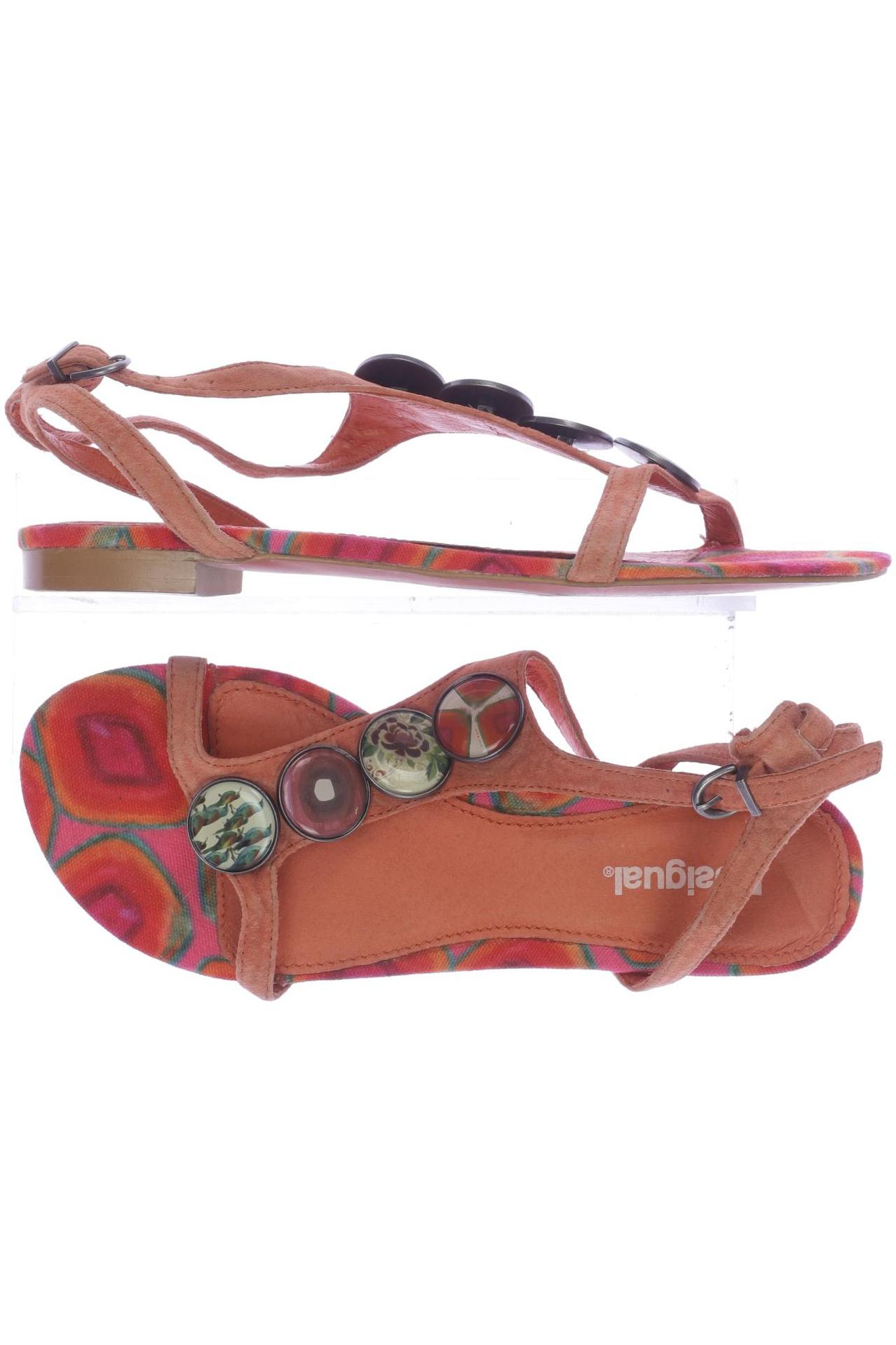 

Desigual Damen Sandale, orange, Gr. 37