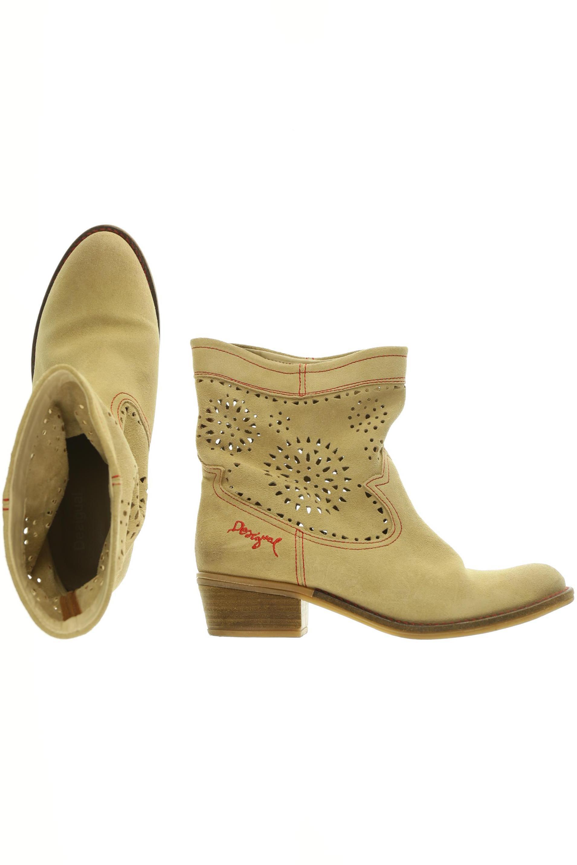 

Desigual Damen Stiefelette, beige, Gr. 40