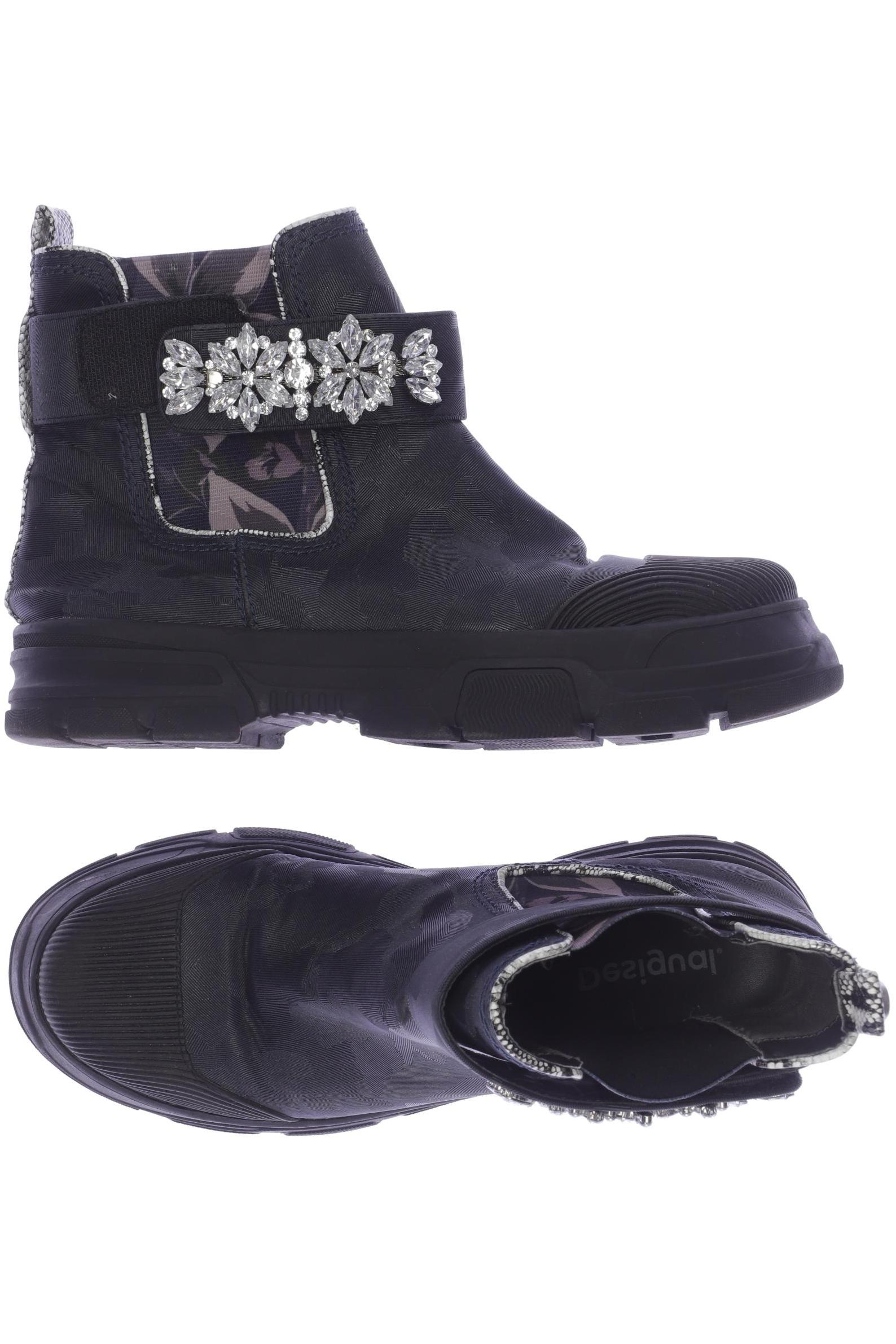 

Desigual Damen Stiefelette, marineblau