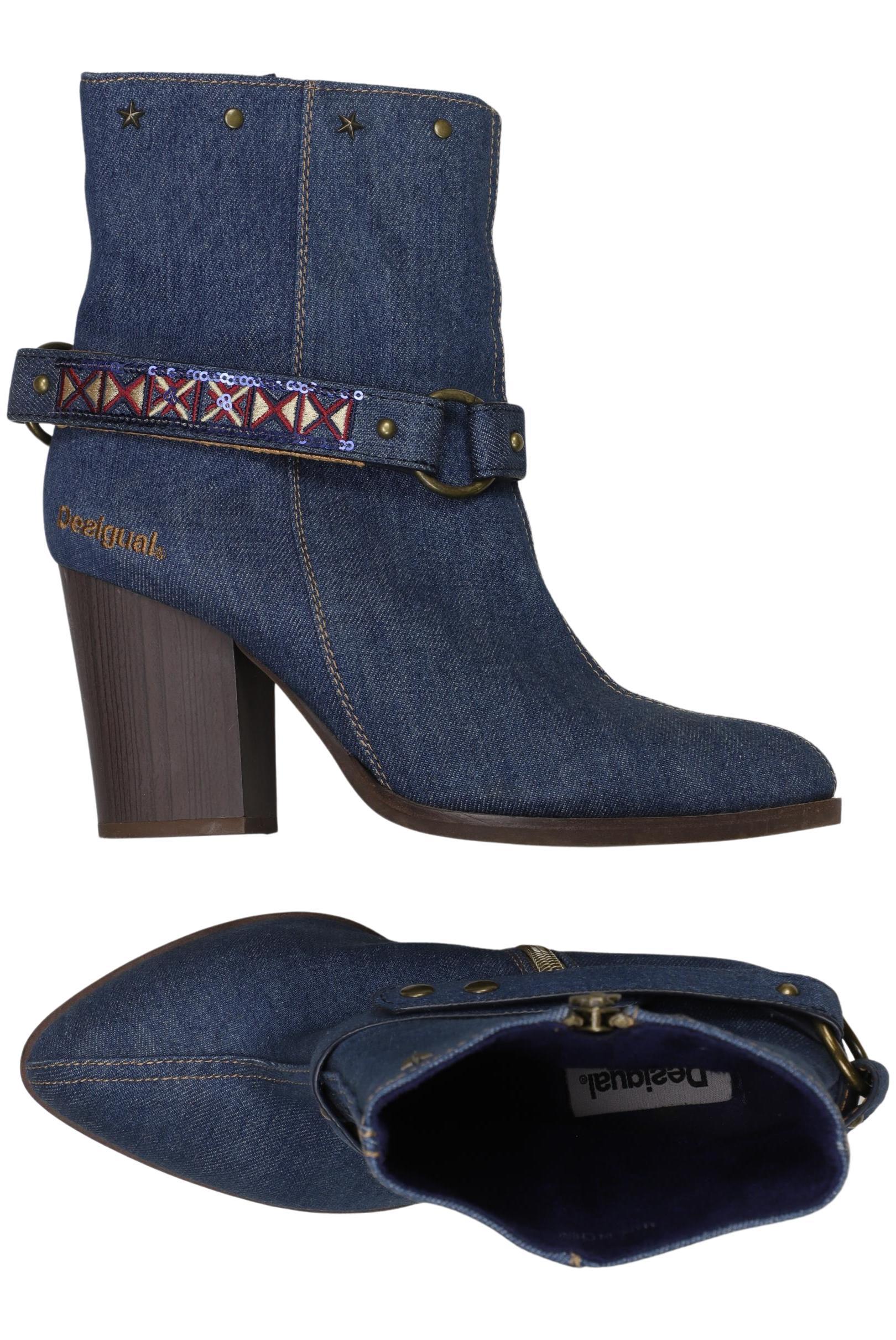 

Desigual Damen Stiefelette, blau, Gr. 38