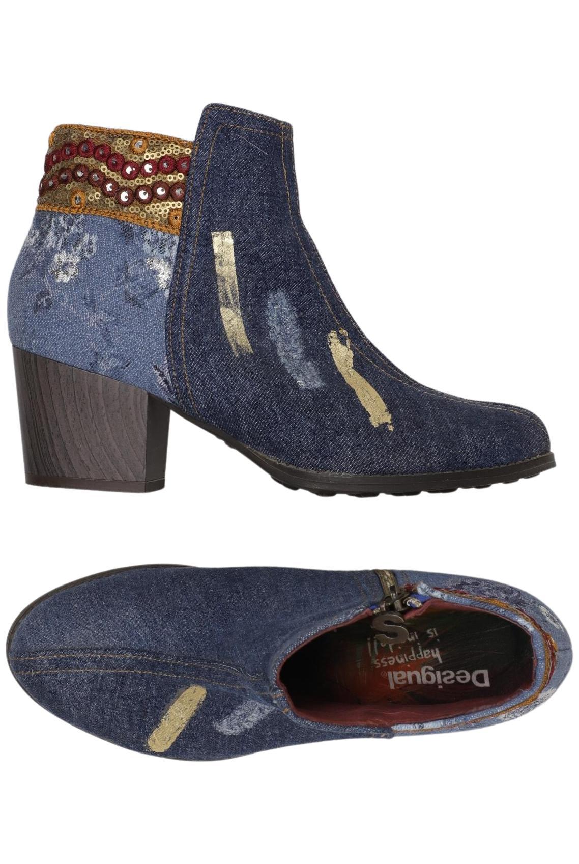 

Desigual Damen Stiefelette, blau, Gr. 38