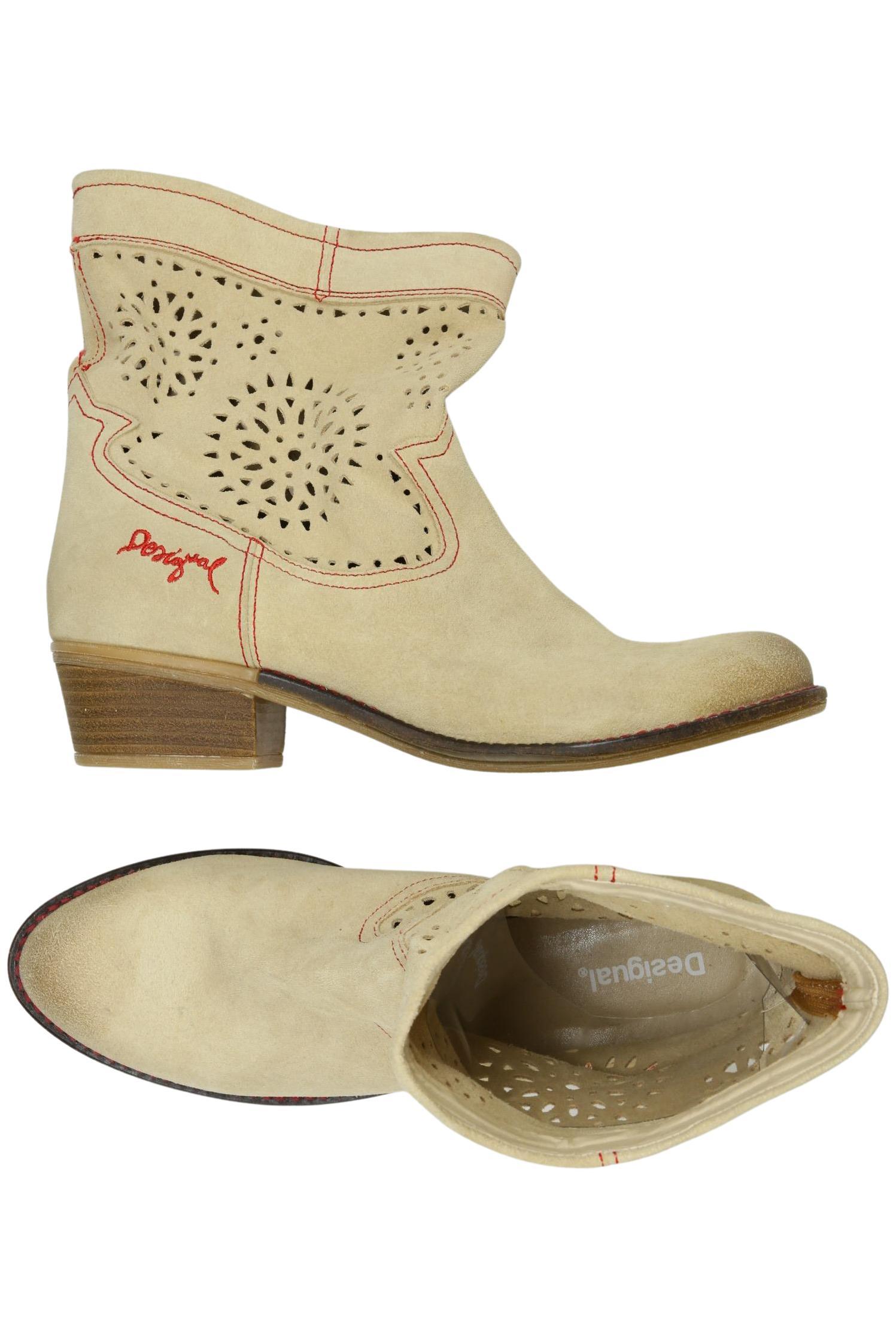 

Desigual Damen Stiefelette, beige, Gr. 41