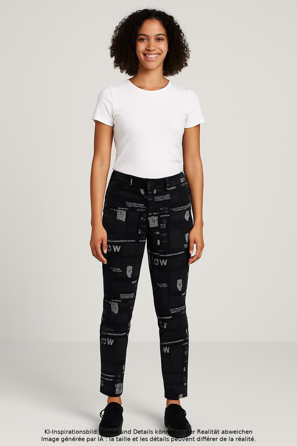 

Desigual Damen Stoffhose, mehrfarbig, Gr. 0