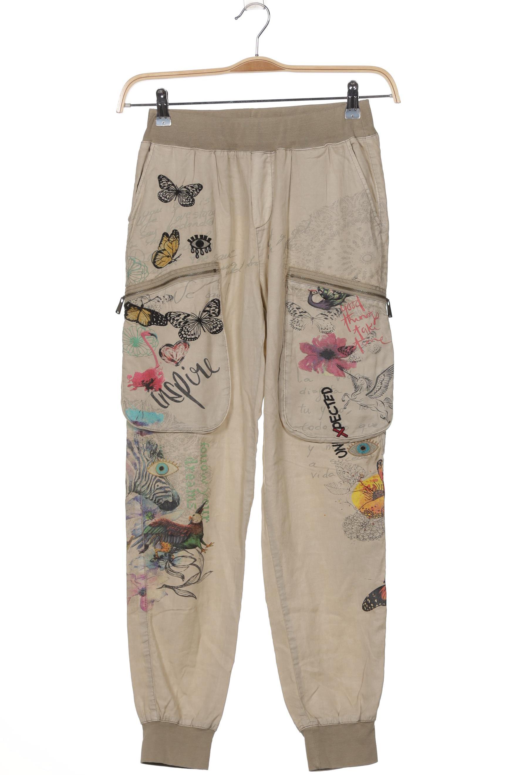 

Desigual Damen Stoffhose, beige, Gr. 0